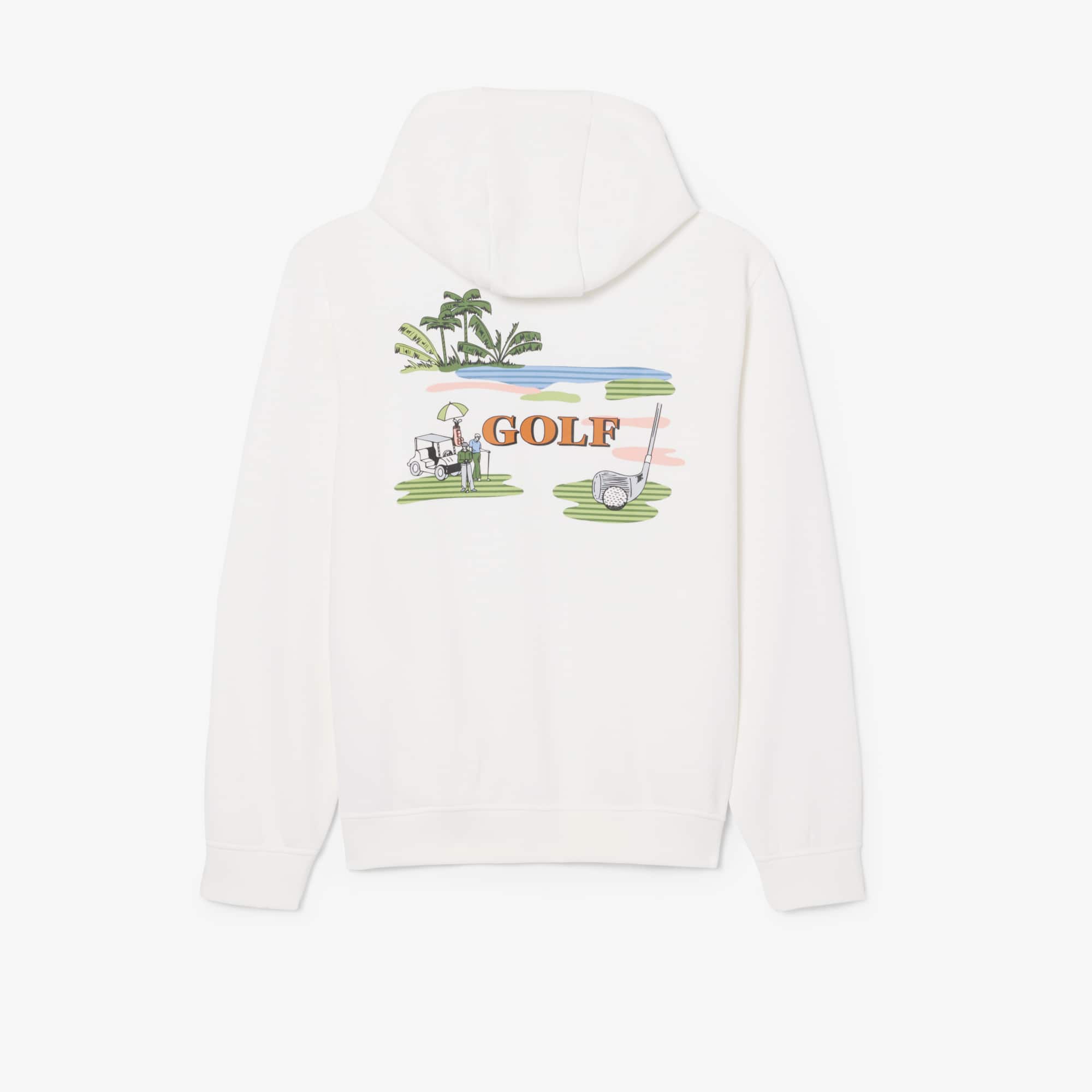 Golf Print Hoodie - Blanc / Beige