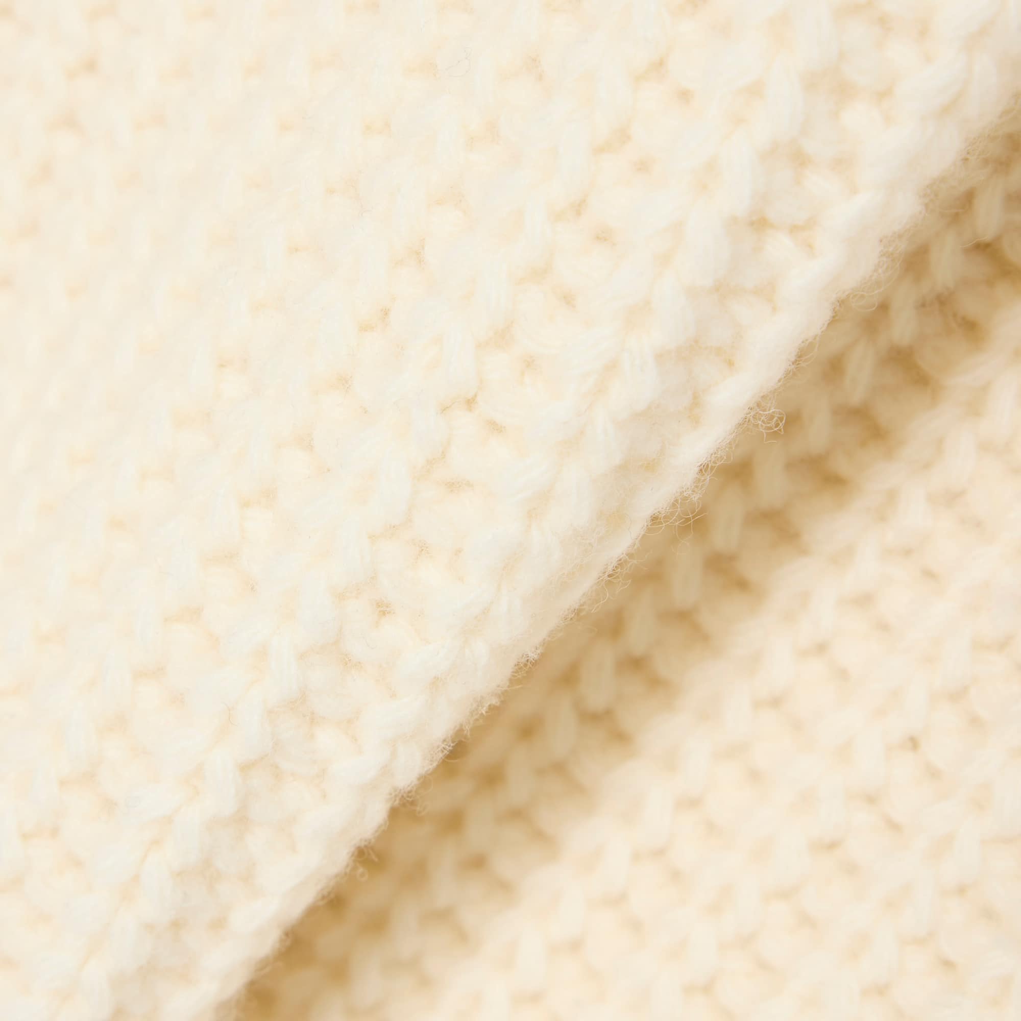 Women's Fringed Wool Scarf - Cream