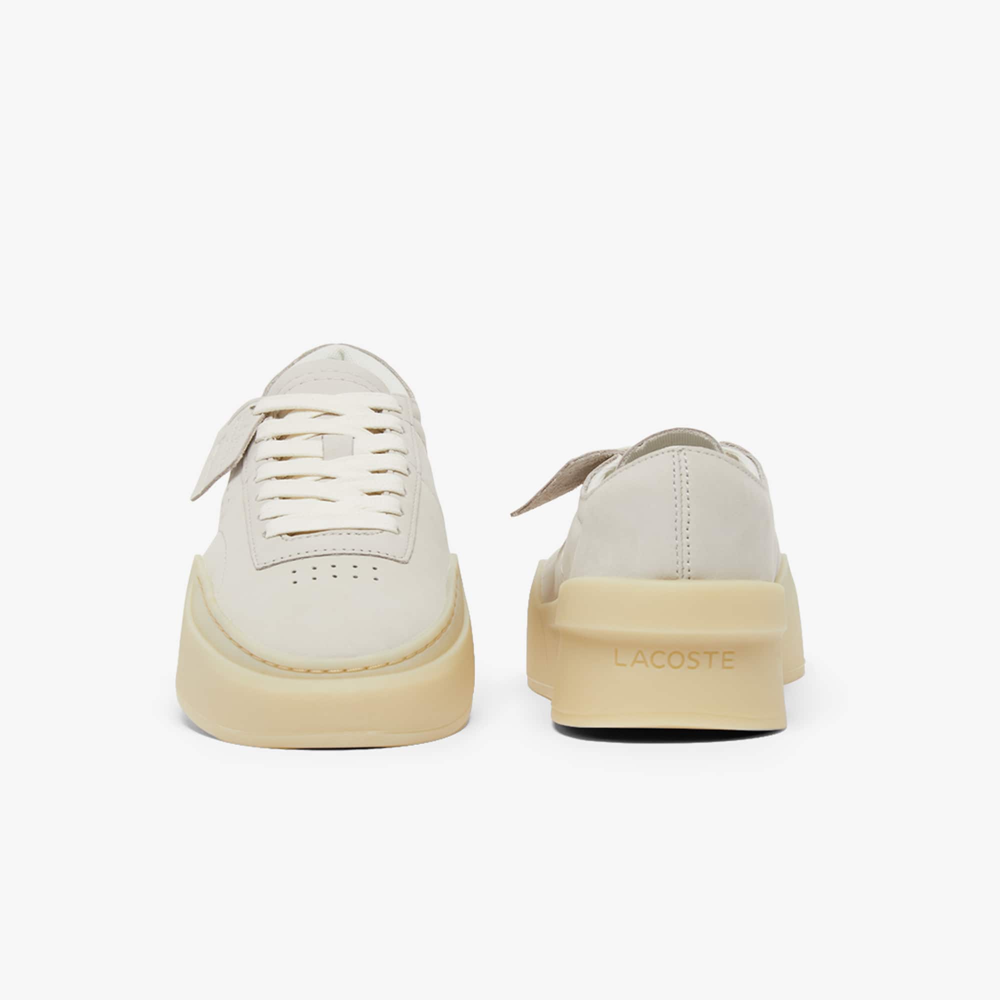 Women's Aura Club Leather Sneakers - GRY/LT TAN