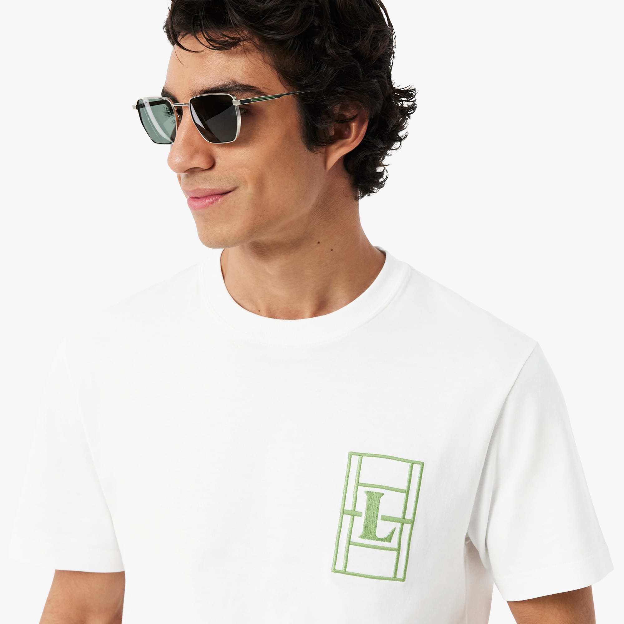 Embroidered Heavy Jersey T-Shirt - White