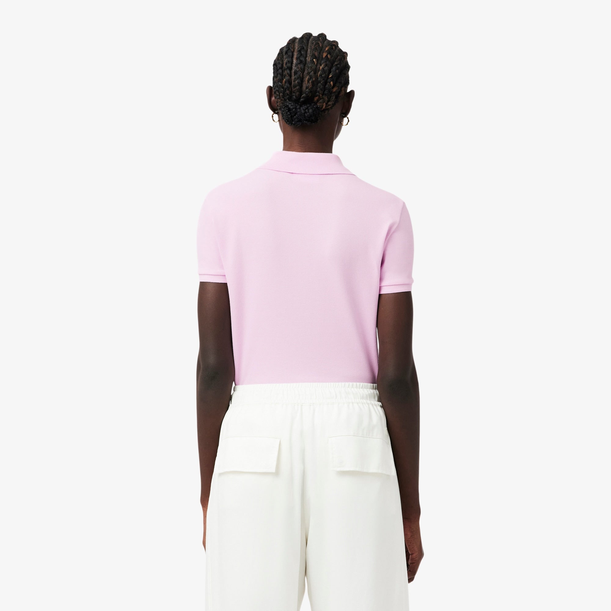 Women's L.12.D Slim Fit Stretch Mini Piqué Polo - Pink