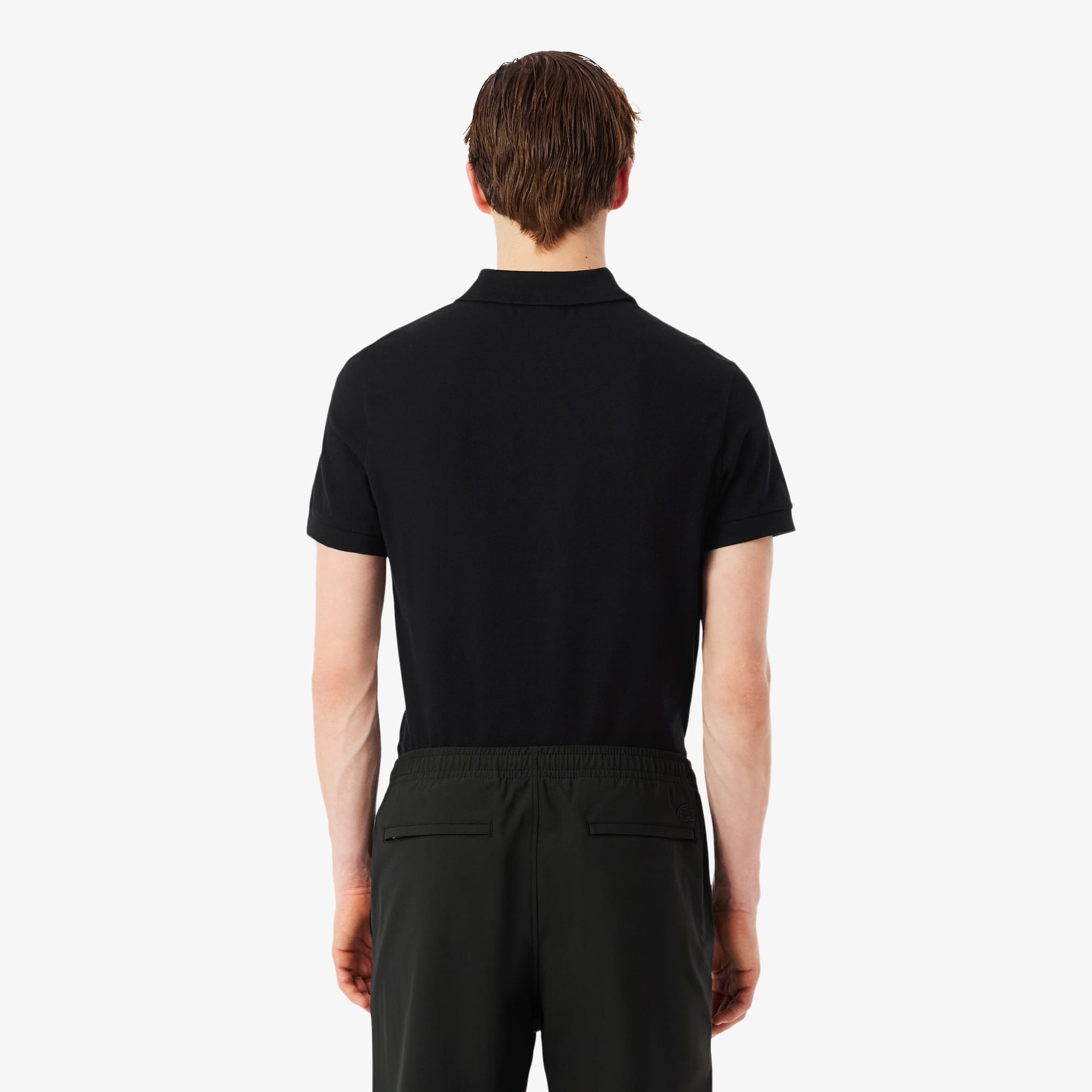 Regular Fit Logo Stripe Polo - Black