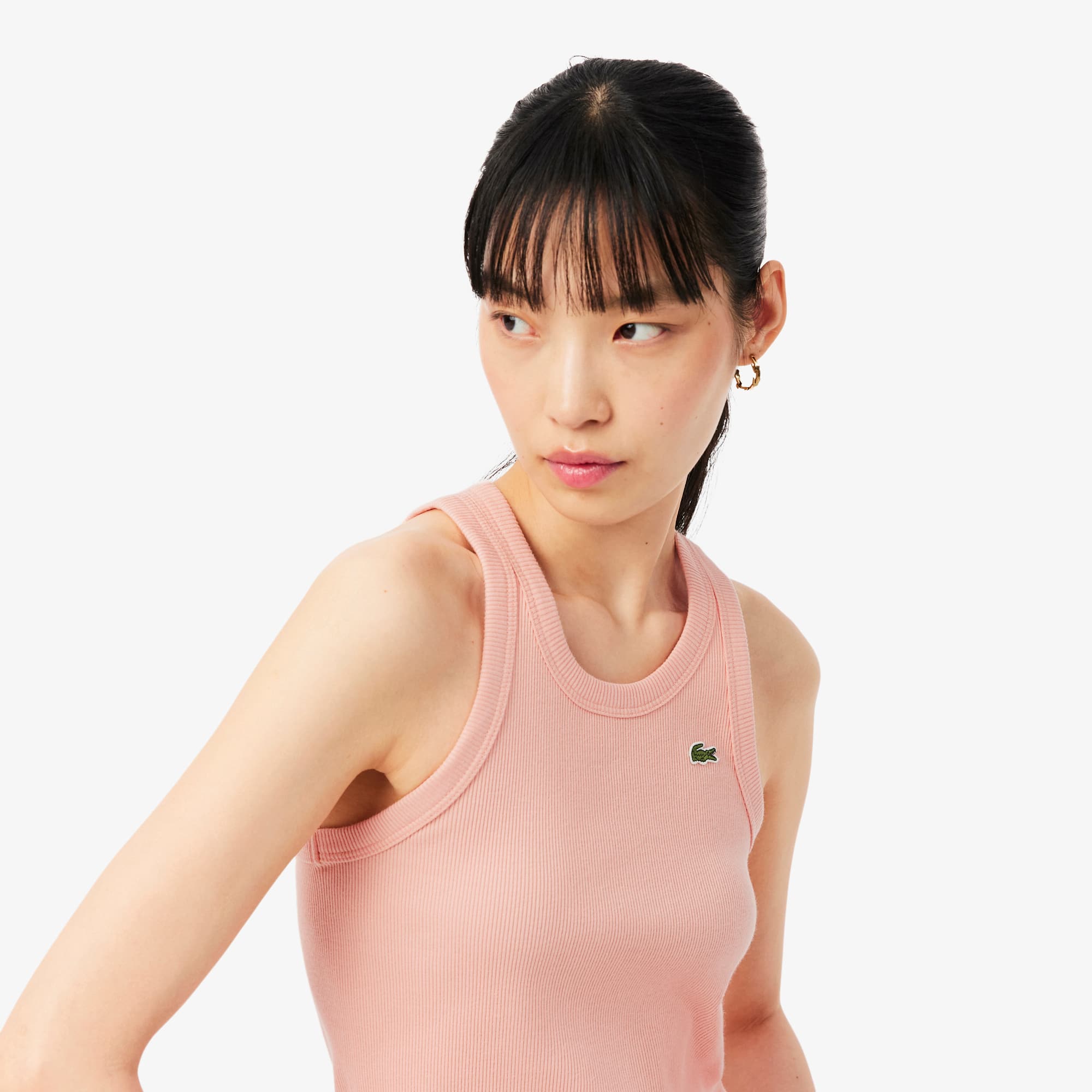 Women's Slim Fit Cotton Tank Top - Rose
