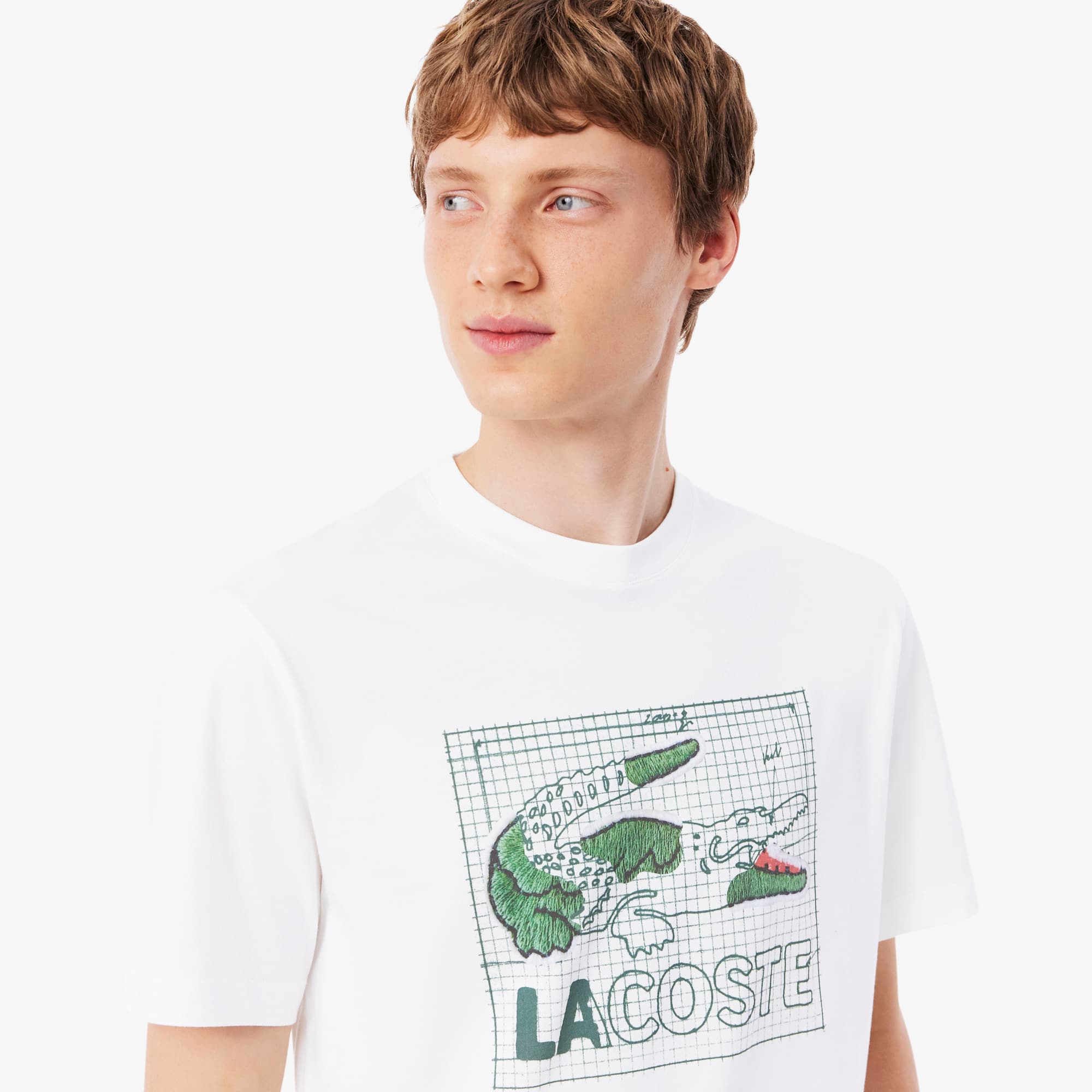 Printed Cotton T-Shirt - White