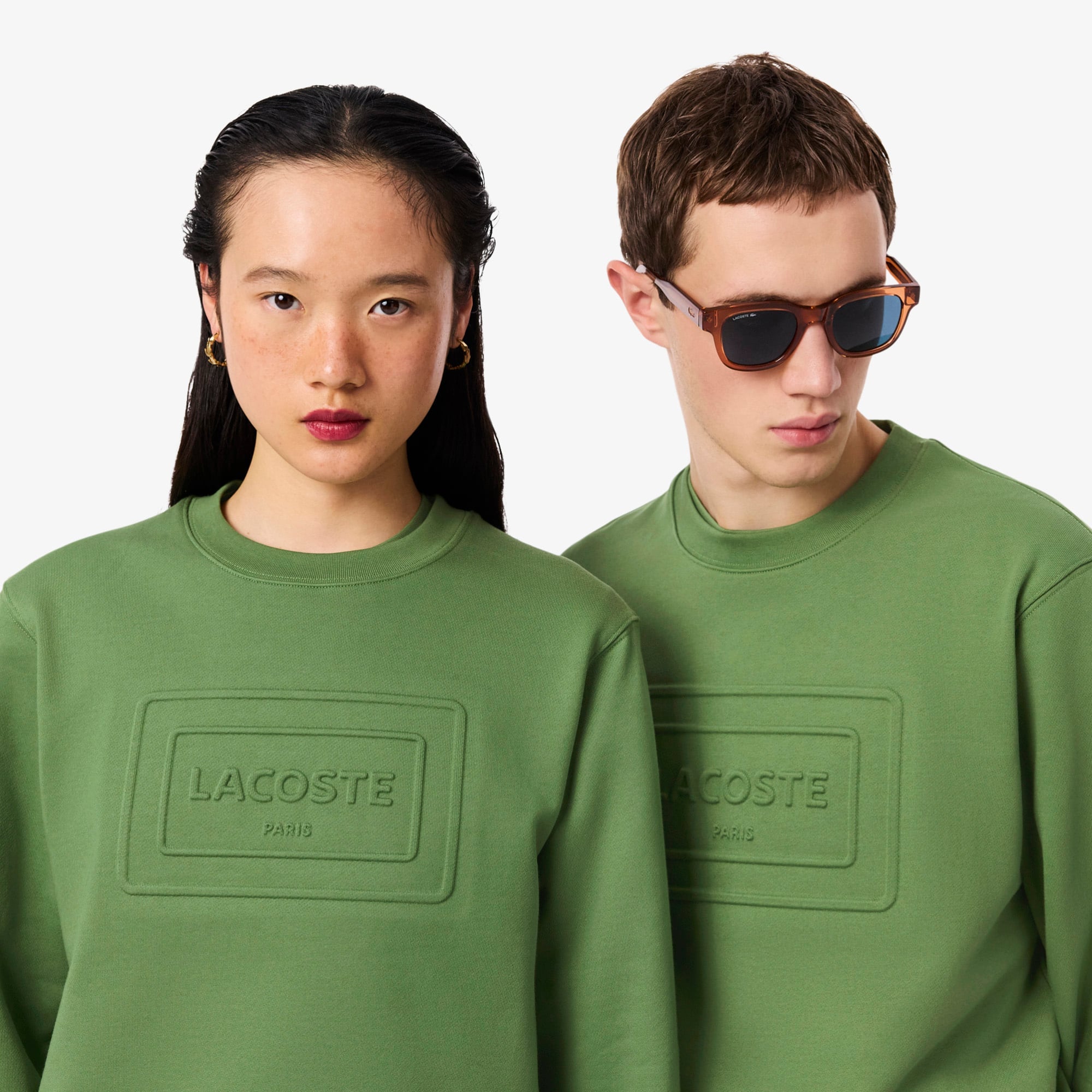 Embossed Fleece Sweatshirt - Green