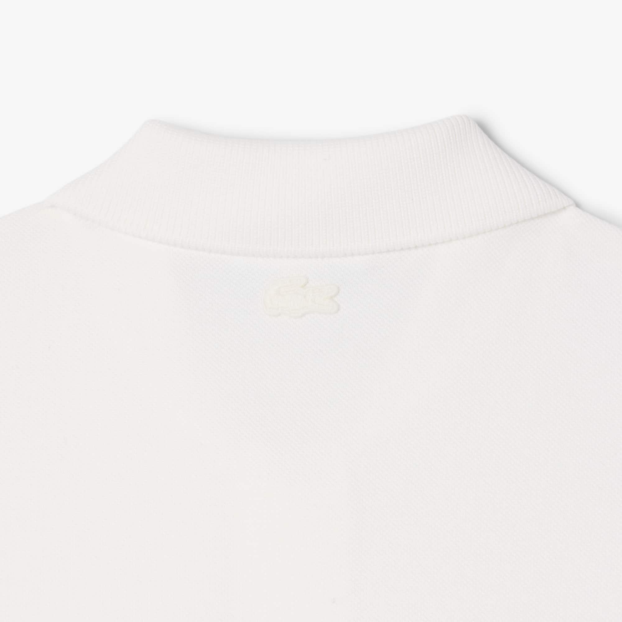 Classic Fit Badge Accent Piqué Polo - White