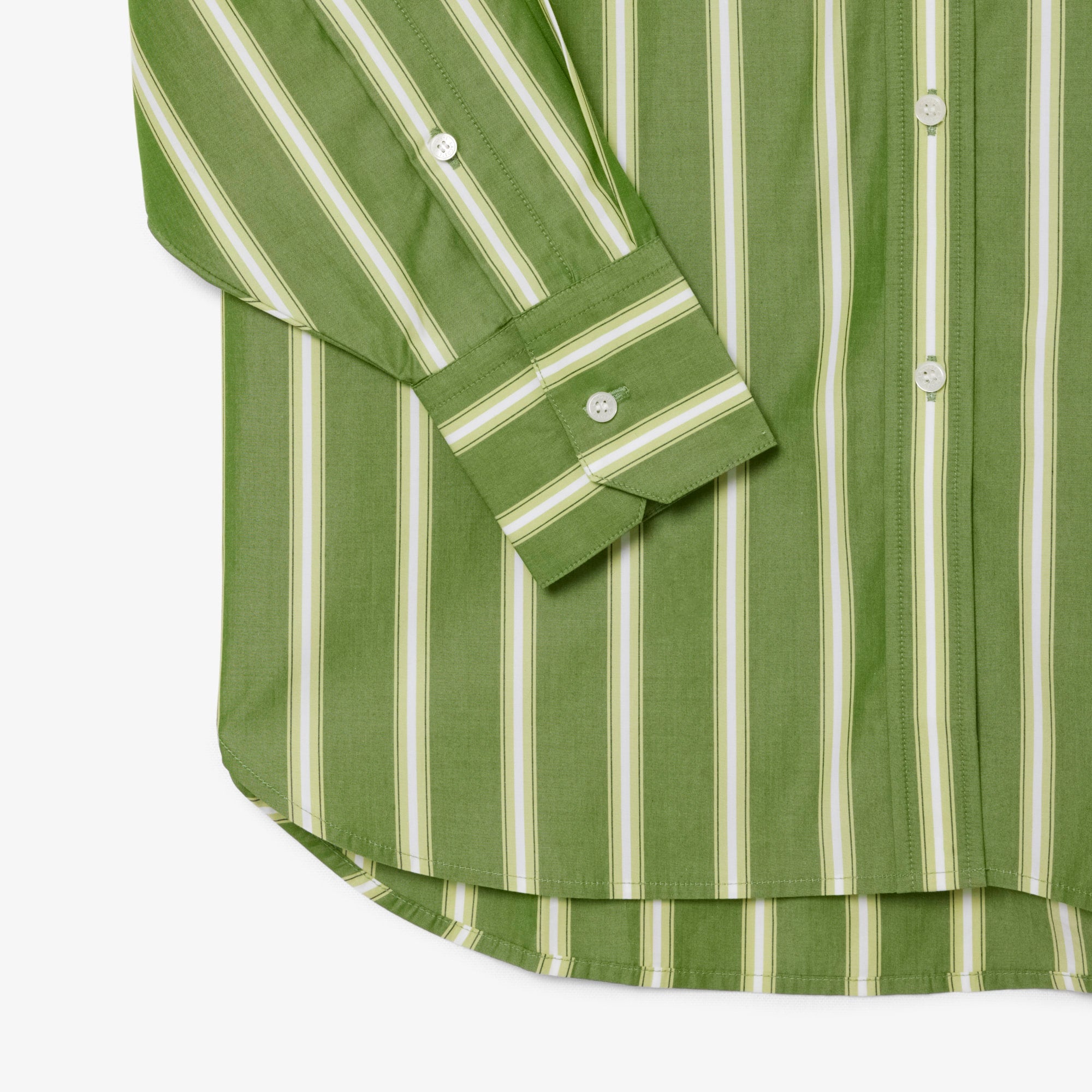 Oversized Cotton Poplin Shirt - Vert / Blanc / Noir