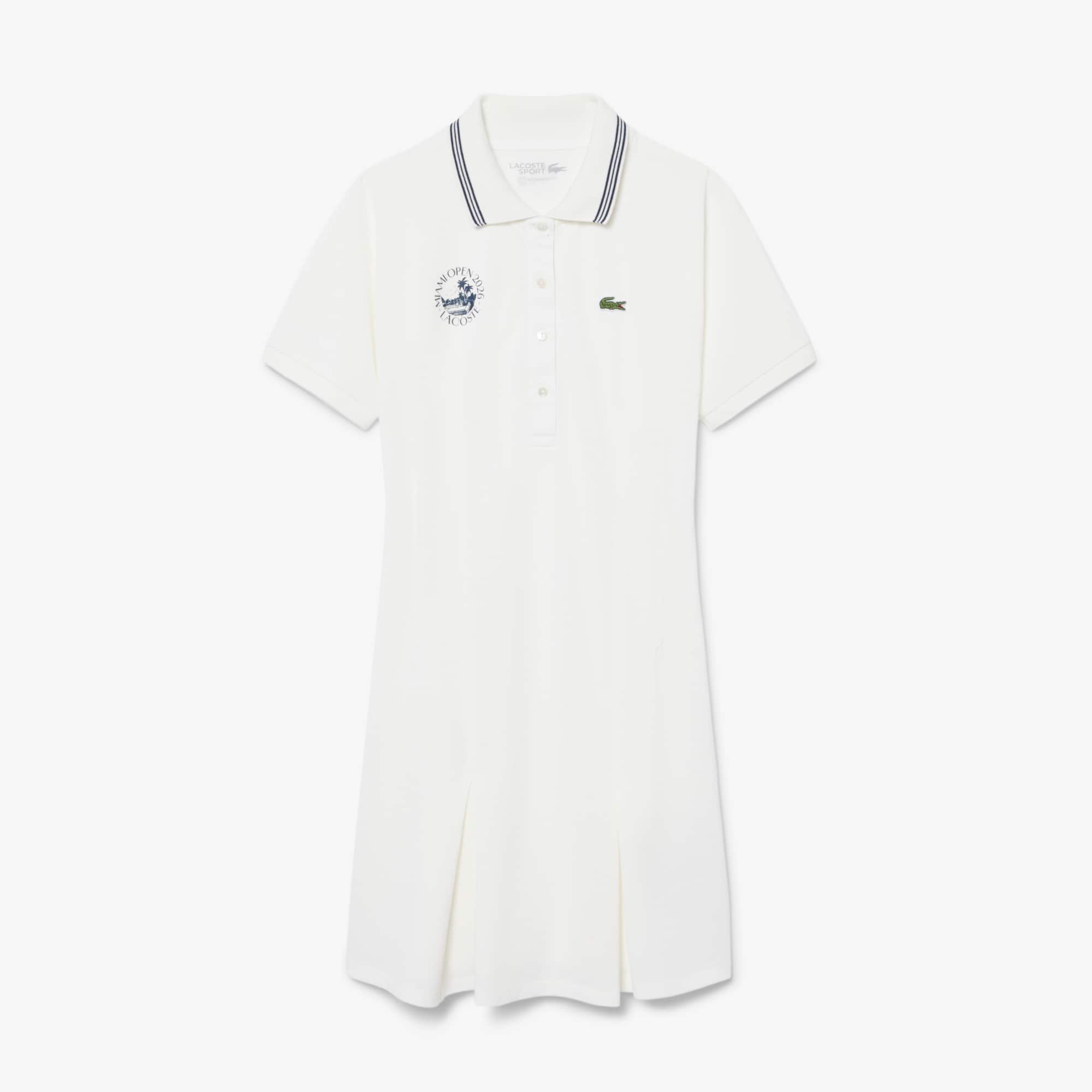 Miami Open Edition Polo Collar Dress - White