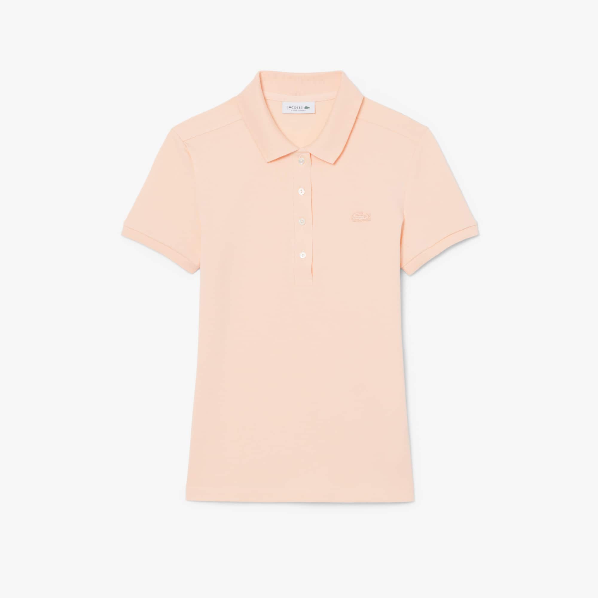 Women's L.12.D Slim Fit Stretch Mini Piqué Polo - Rose Pale