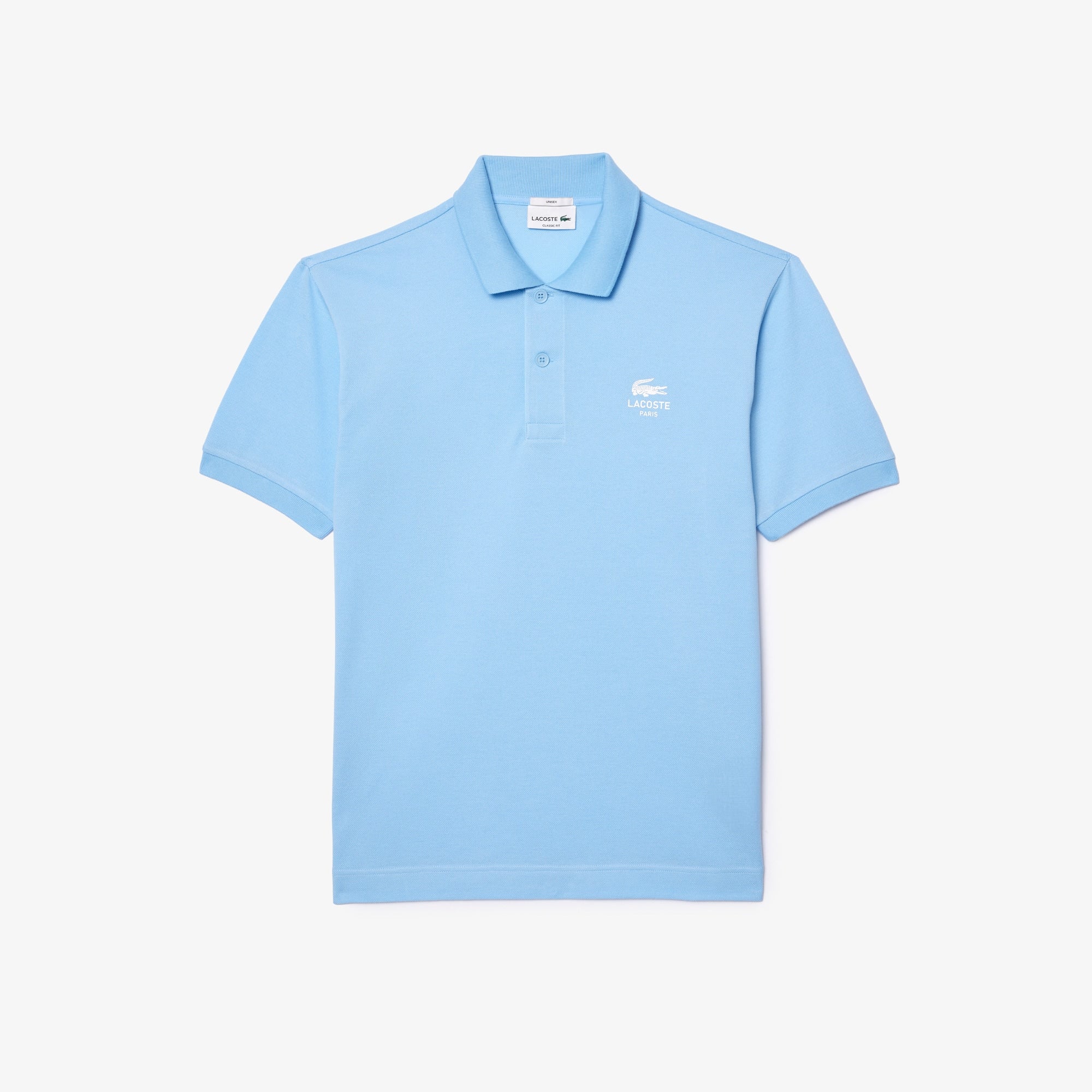 Unisex Classic Fit Signature Print Polo - Pastel blue