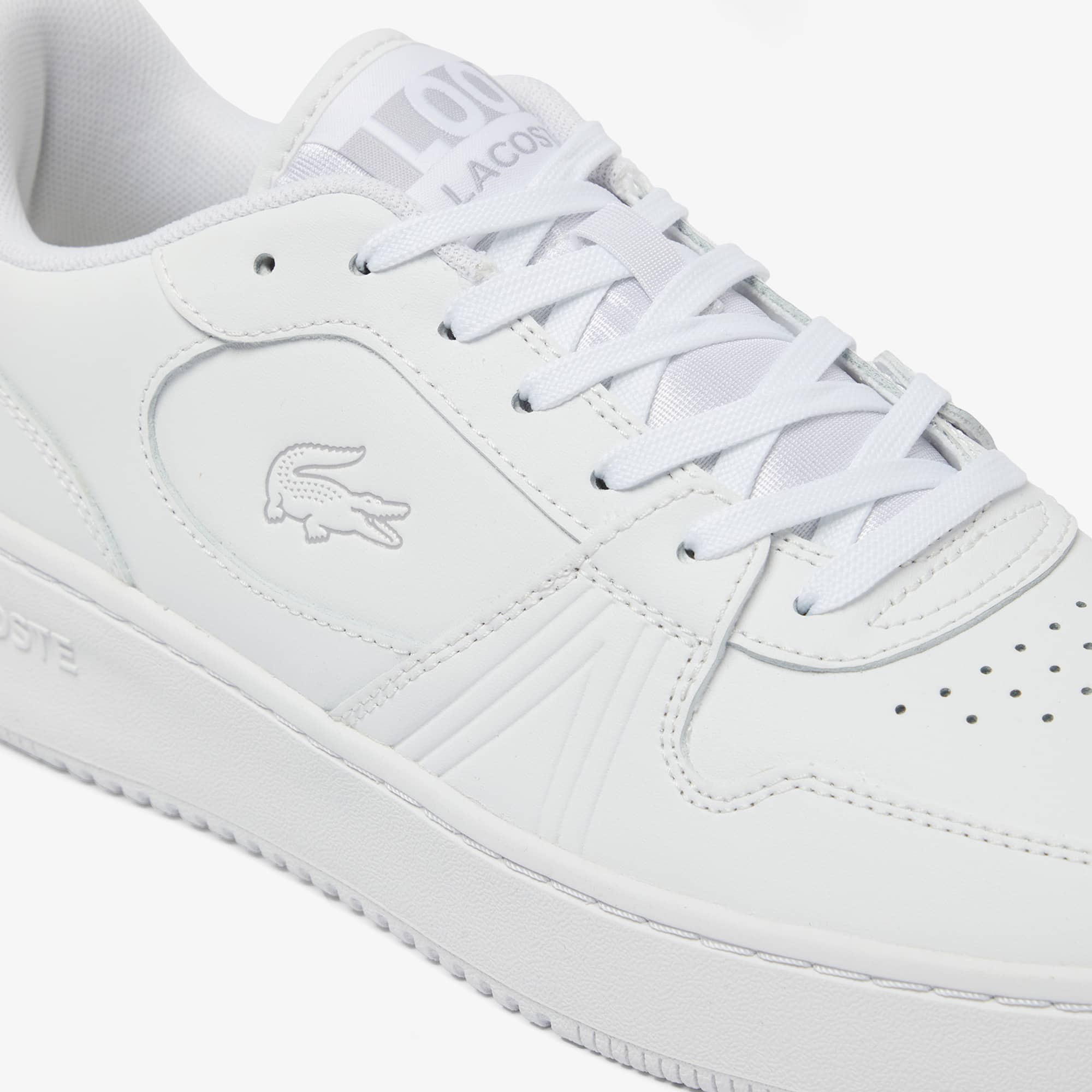 Men's L001 Set Leather Sneakers - WHITE/WHITE