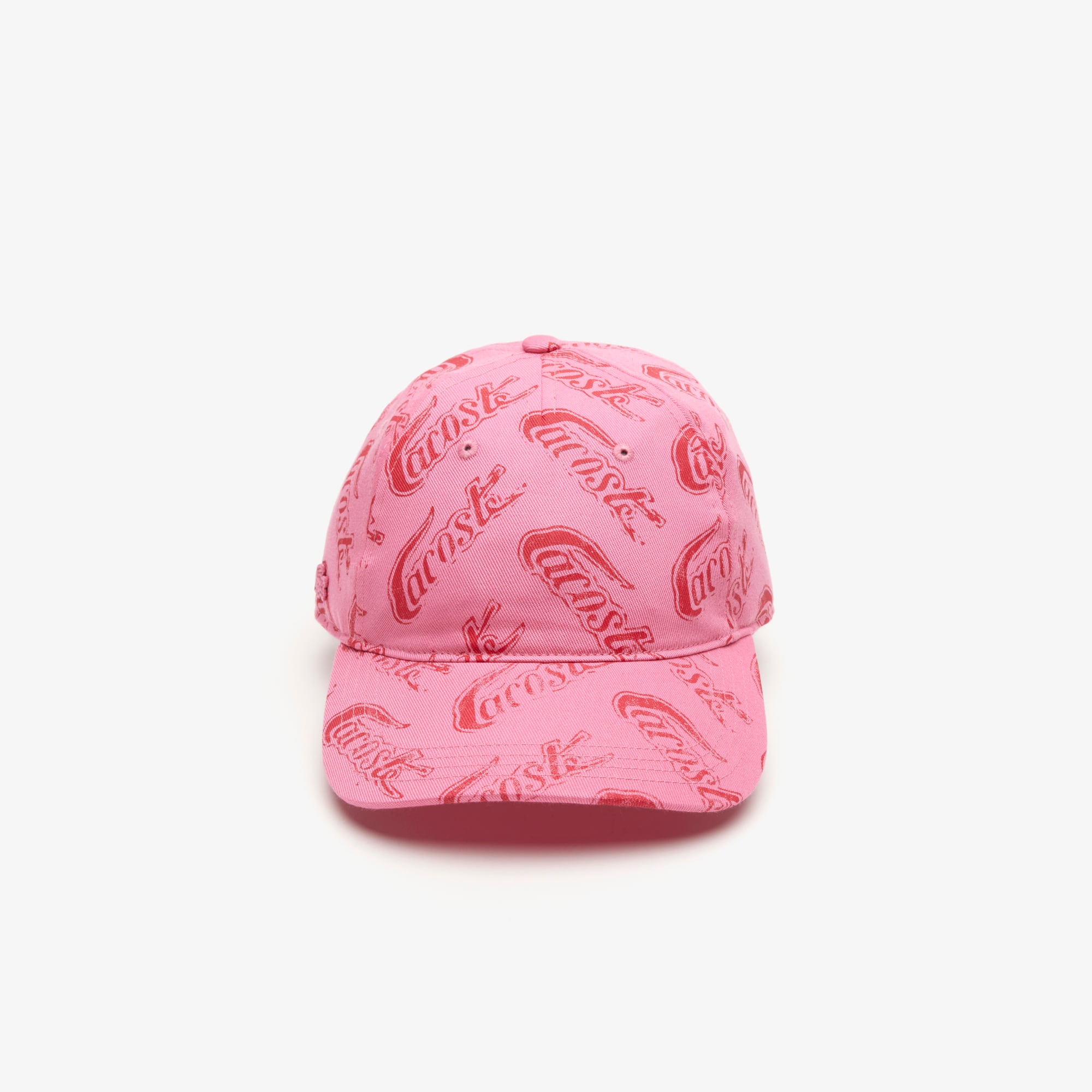 Unisex Organic Cotton Vintage Print Cap - Pink / Red