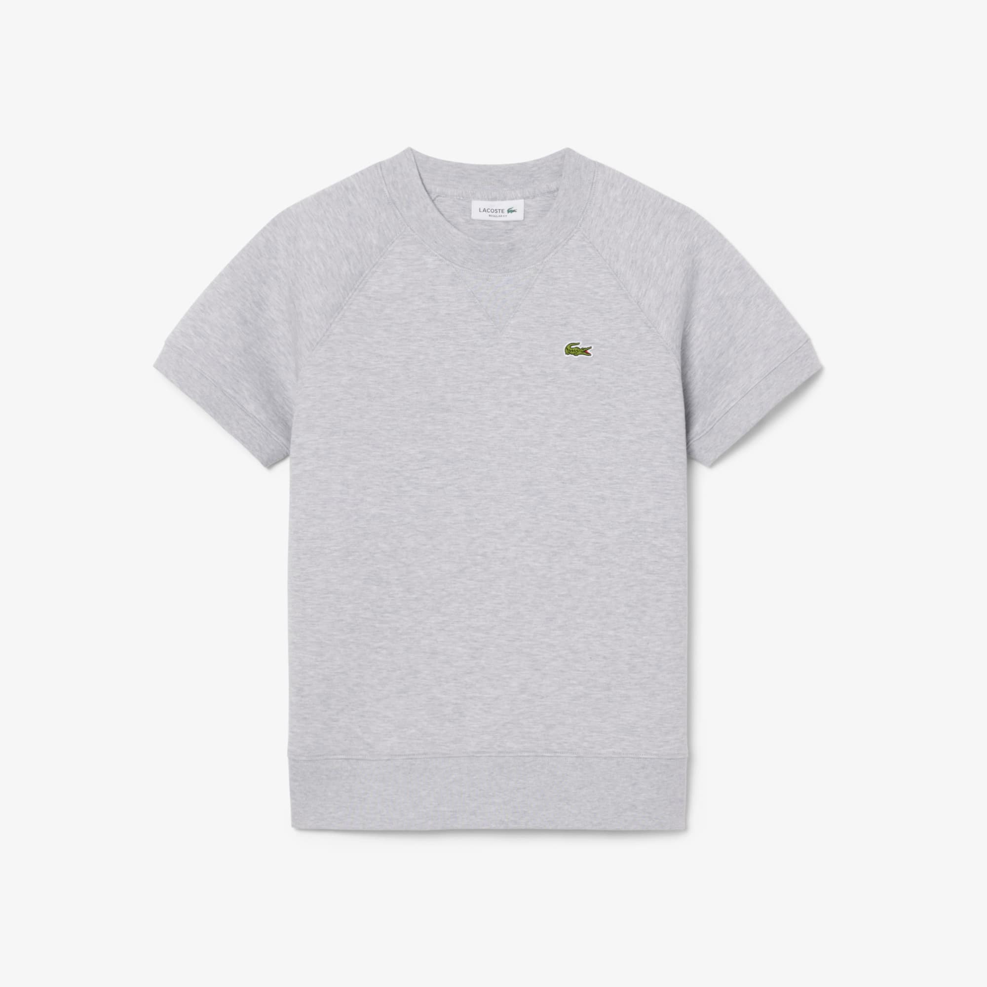 Regular Fit Short Sleeved Sweatshirt - Grey Chine