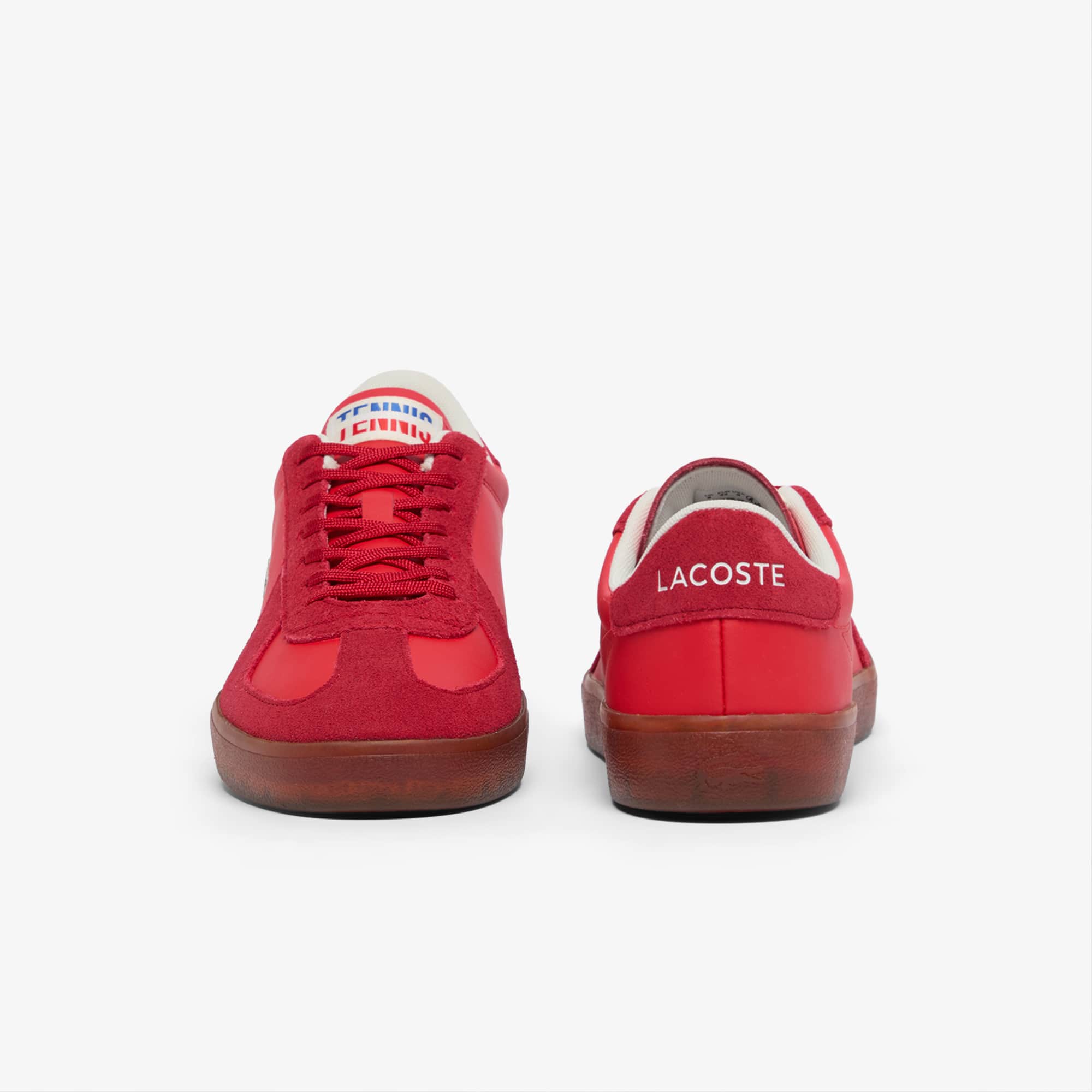 Men's Baseshot Pro Leather Sneakers - RED/GUM