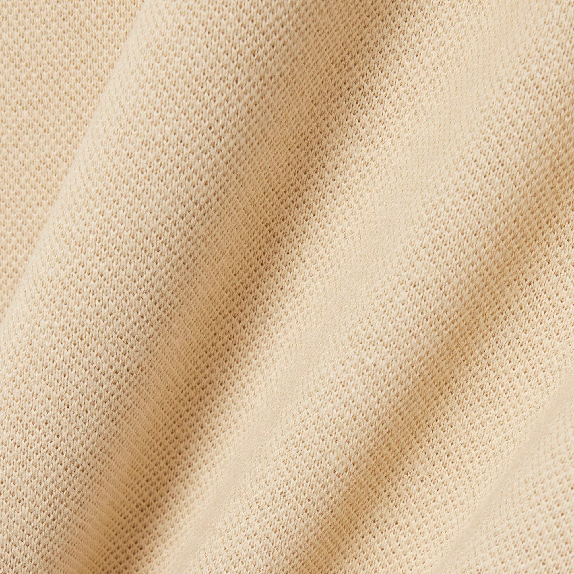 Heavy Cotton and Linen Piqué T-Shirt - Beige