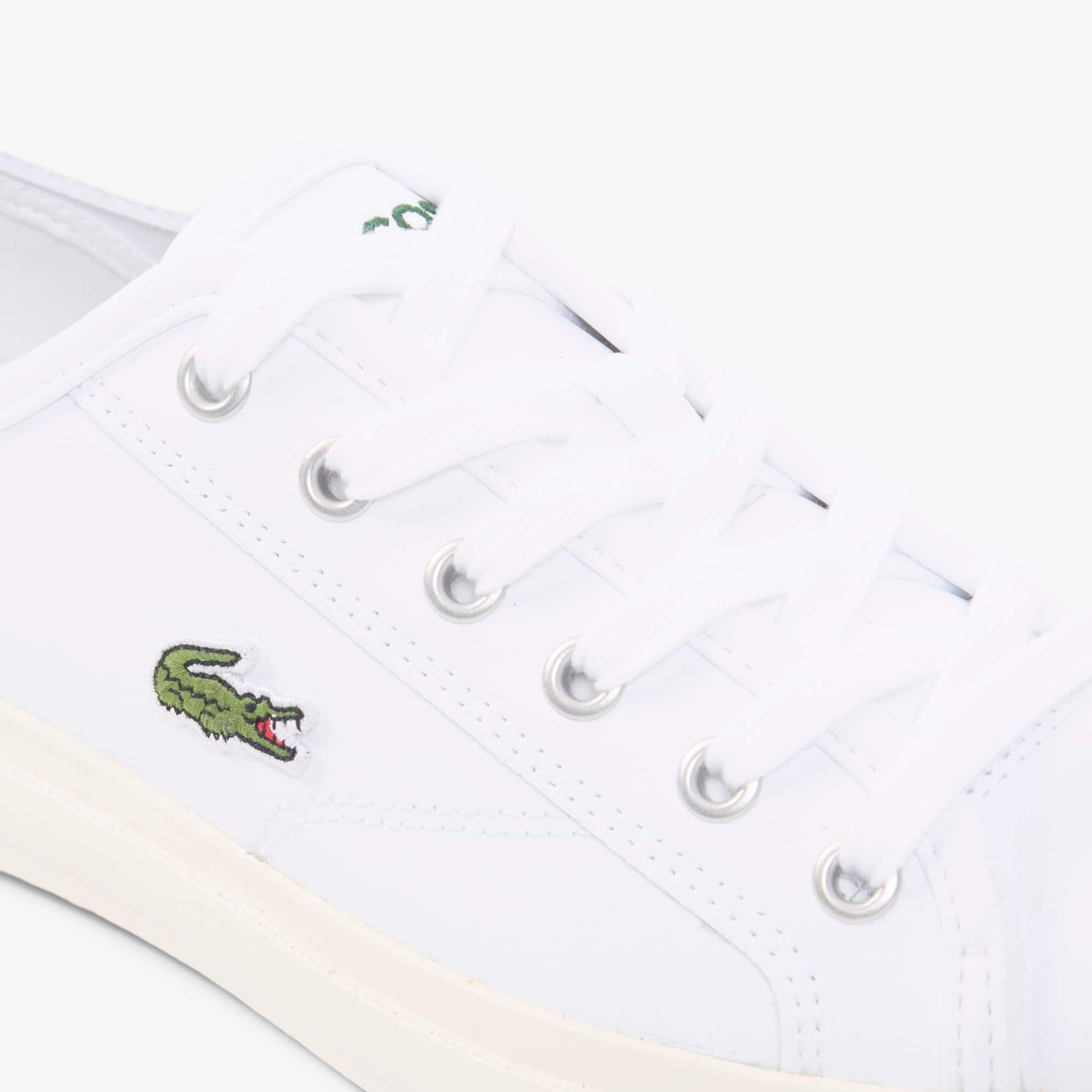Women's Backcourt Leather Sneakers - WHT/OFF WHT