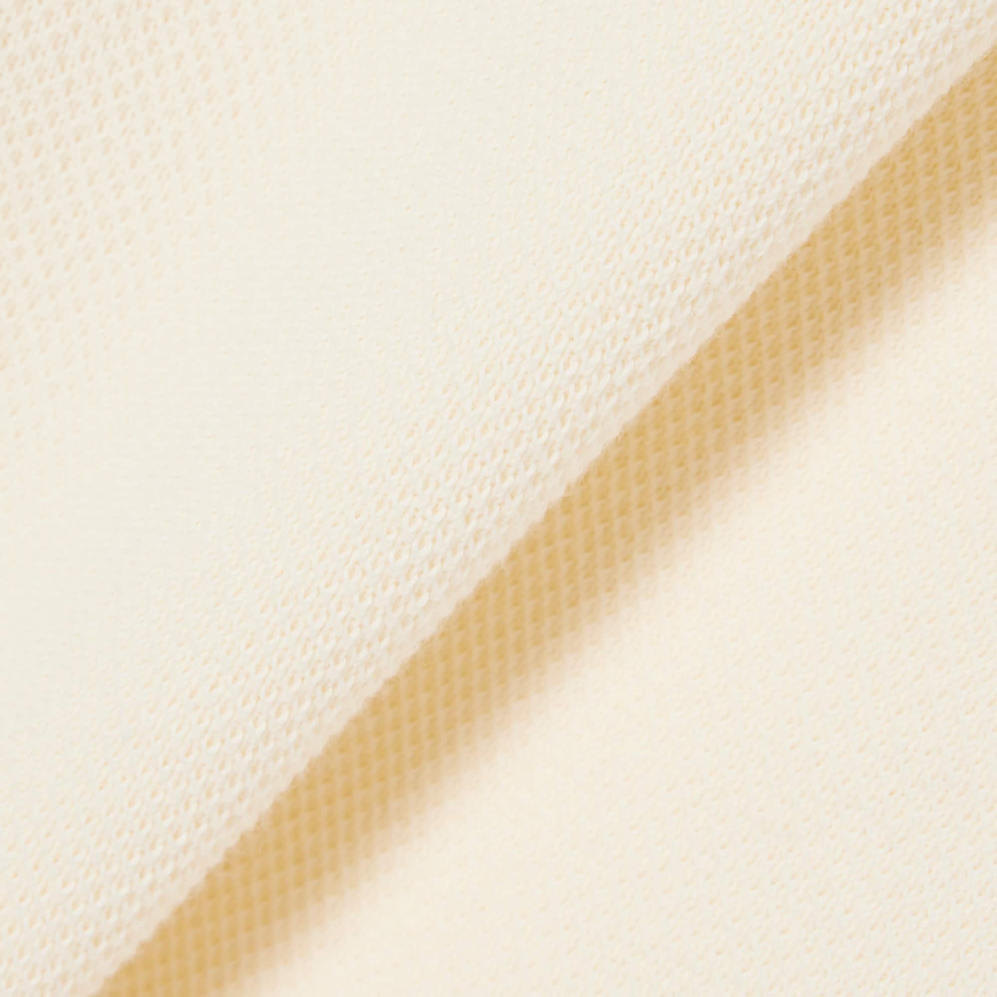 Made In France Badge Accent Polo Collar Sweater - Cream