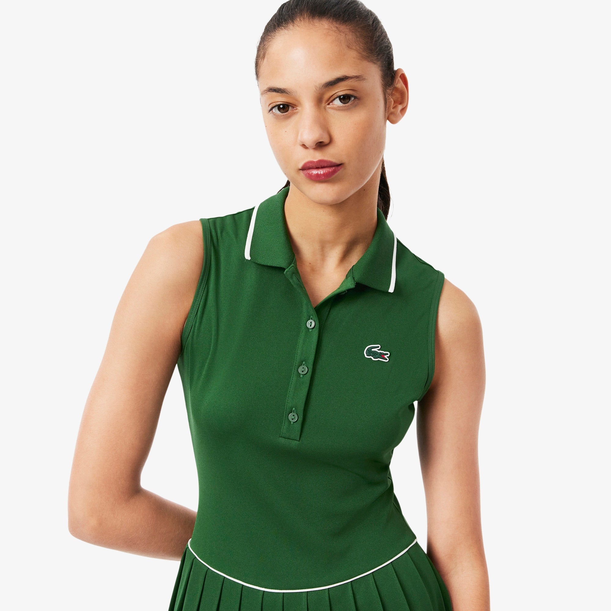 Women's Ultra Dry Tennis Heritage Dress - Green / White / Green