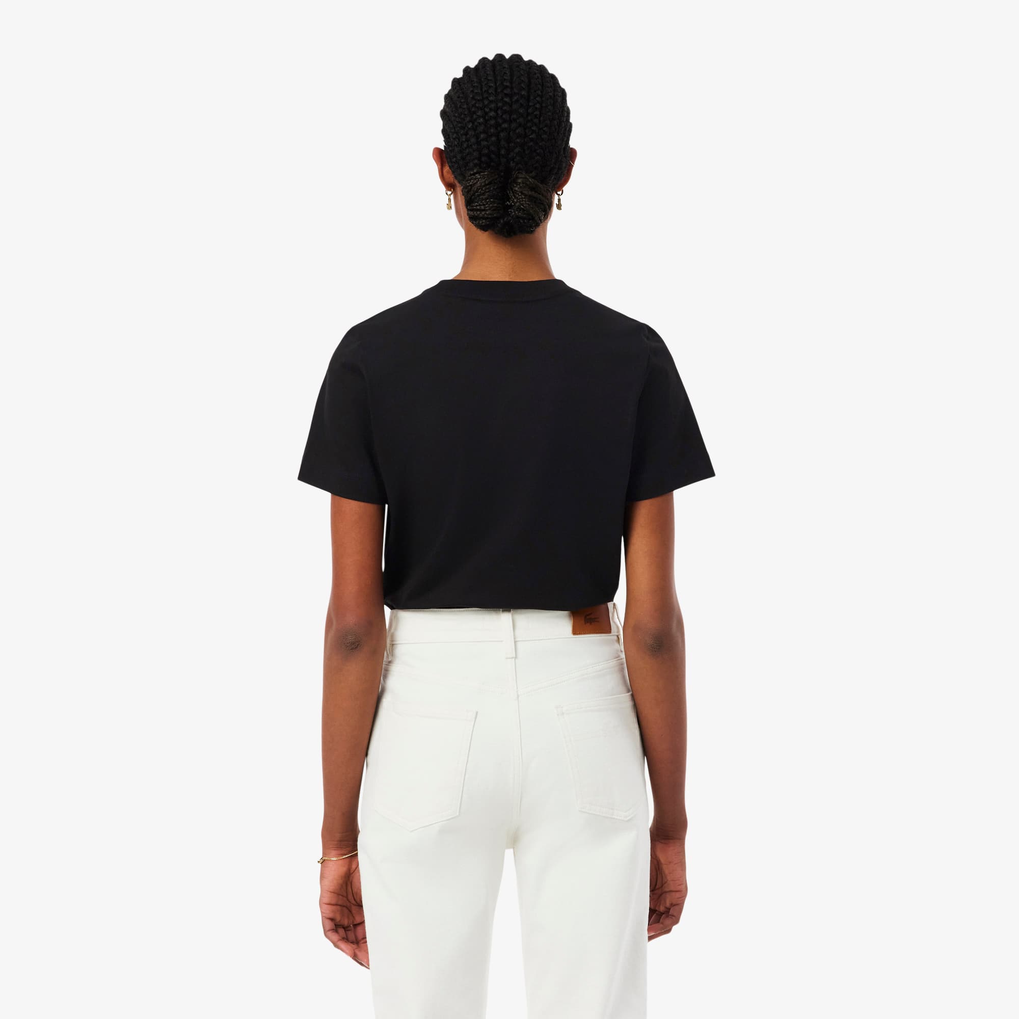 Cotton Badge T-Shirt - Black