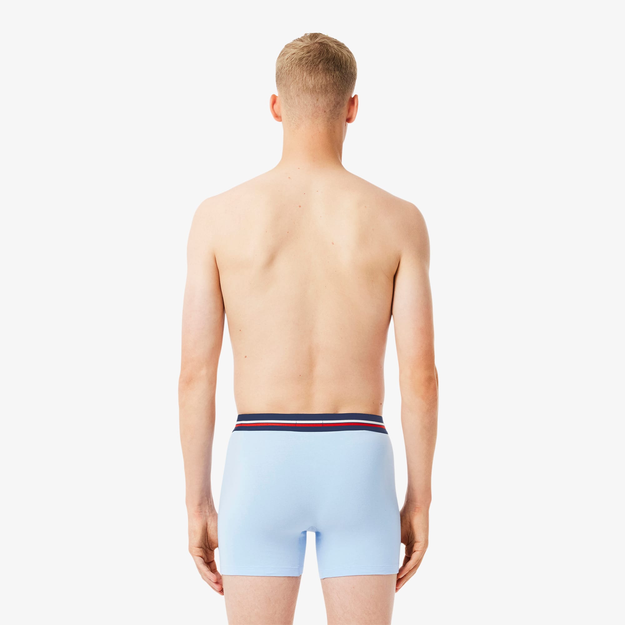 Men's 3-Pack Cotton Boxer Briefs - Navy Blue / Blue
