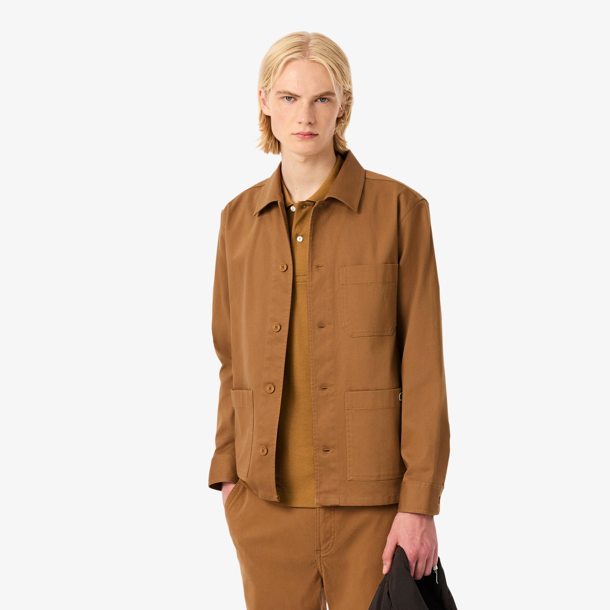 Men's Cotton Overshirt Jacket - Brown