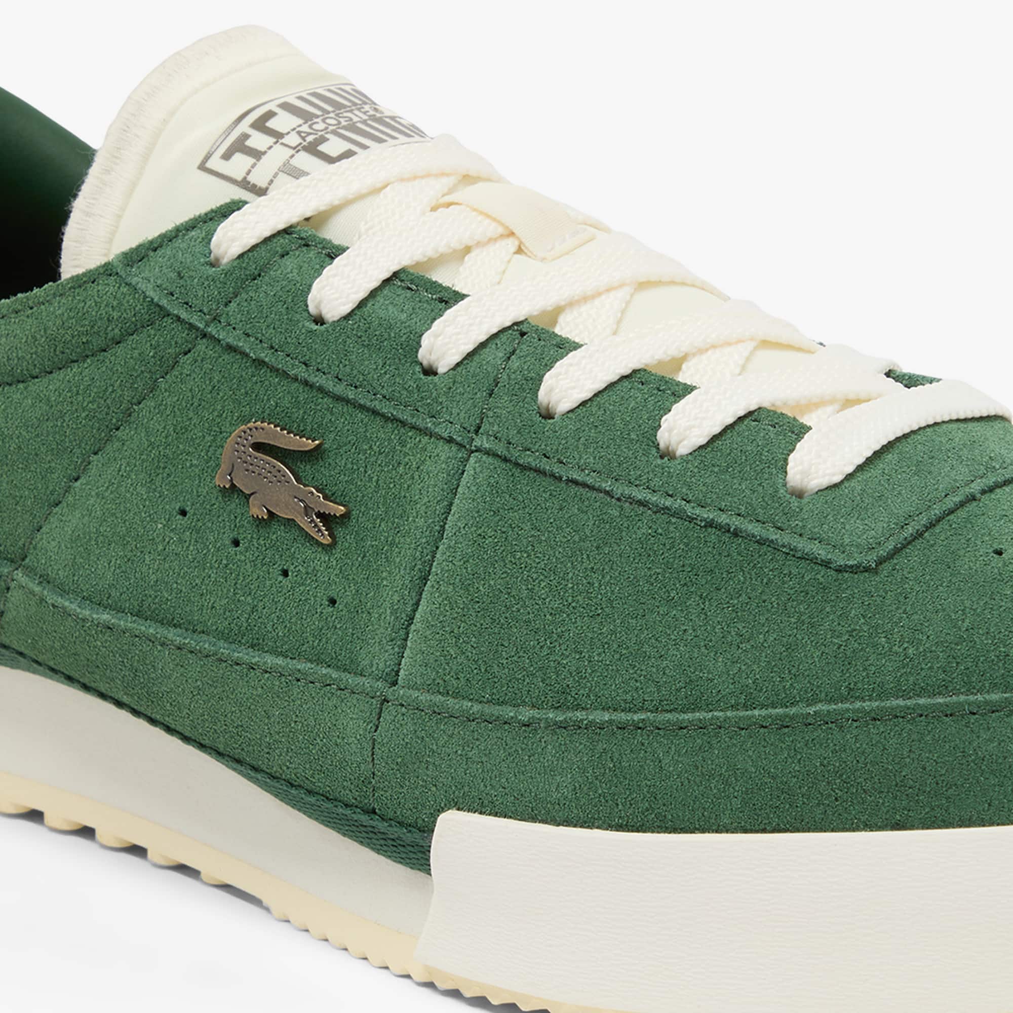 Men's Aura Suede Sneakers - DK GRN/OFF WHT