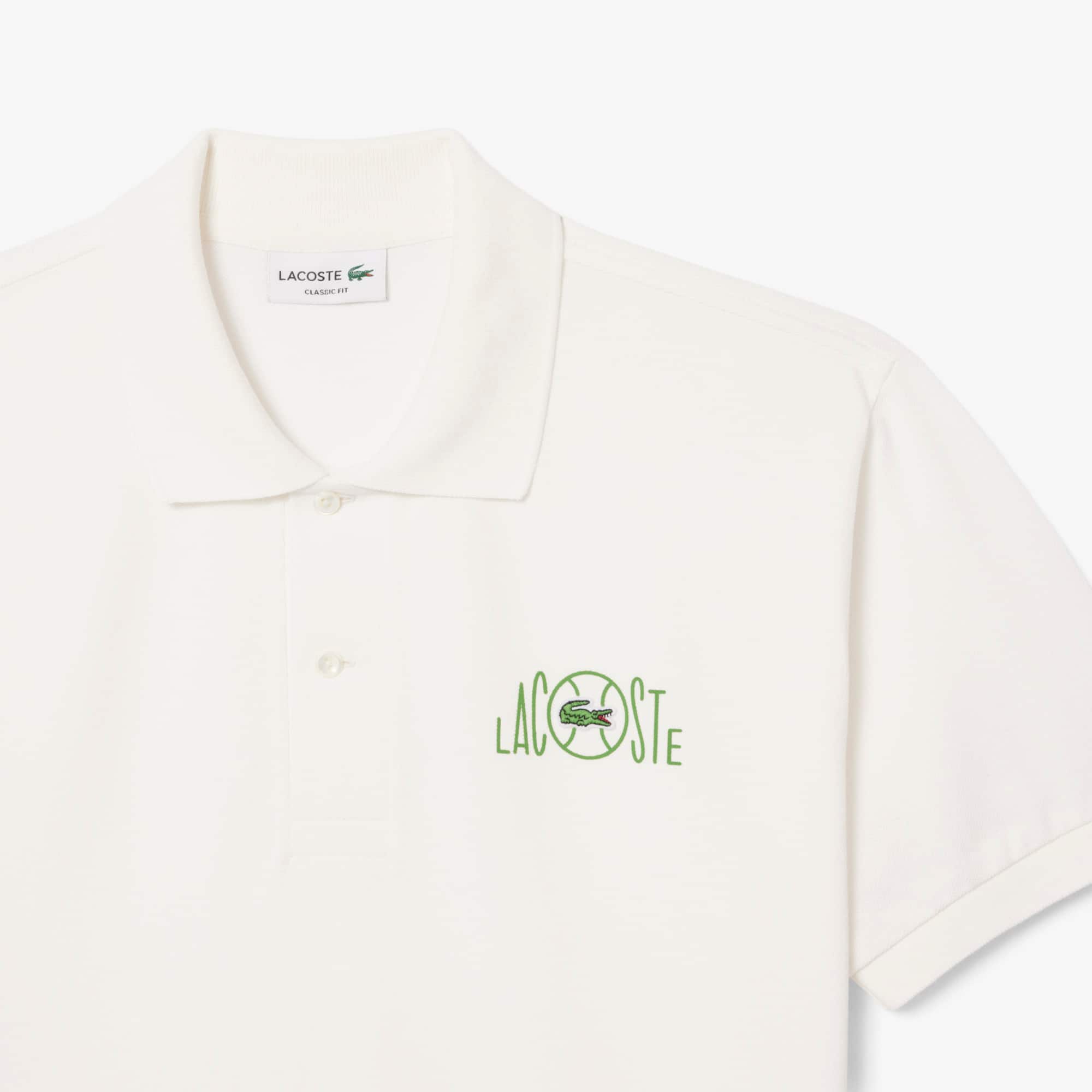 Classic Fit Graphic Branding Polo - White