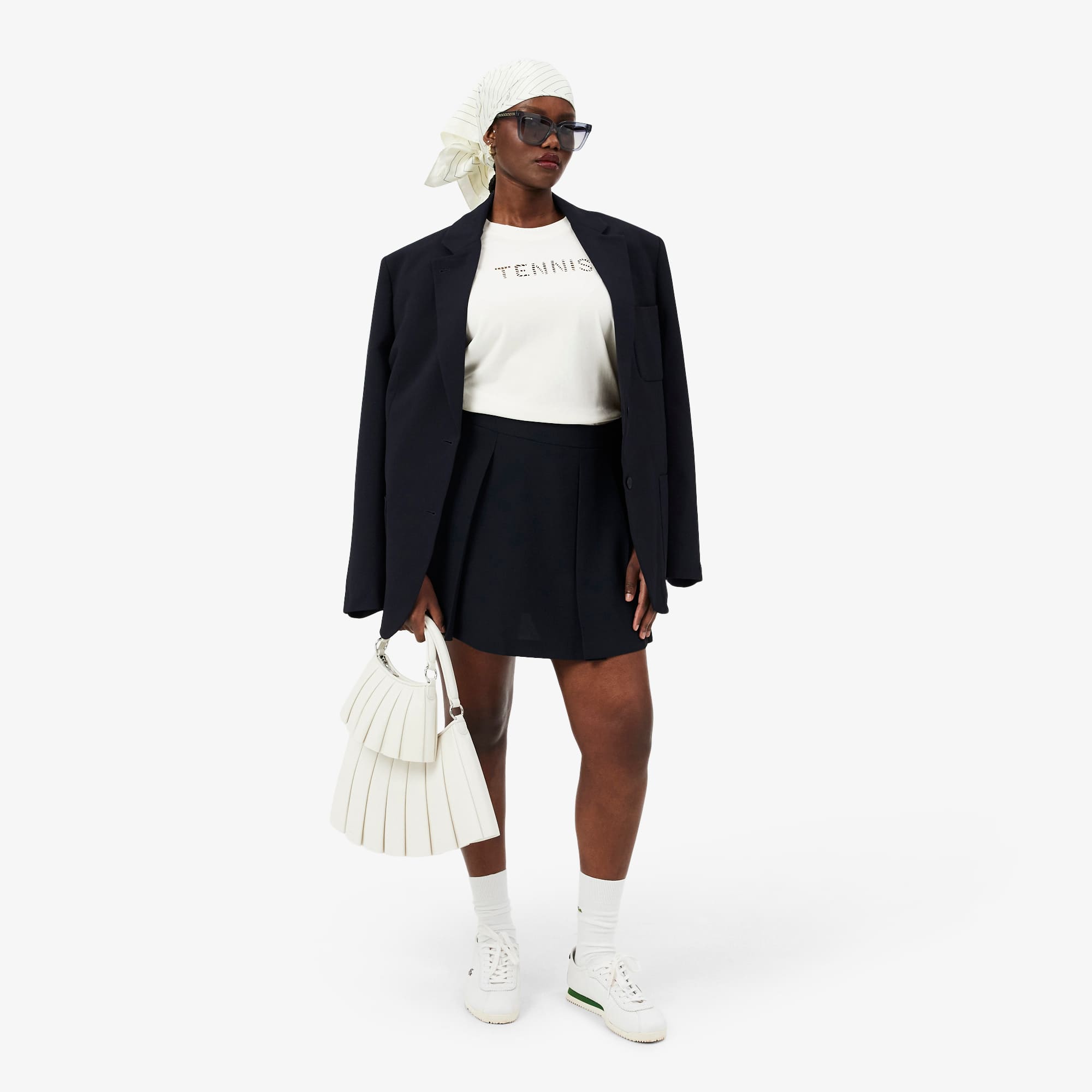Tennis Embroidery T-Shirt - White
