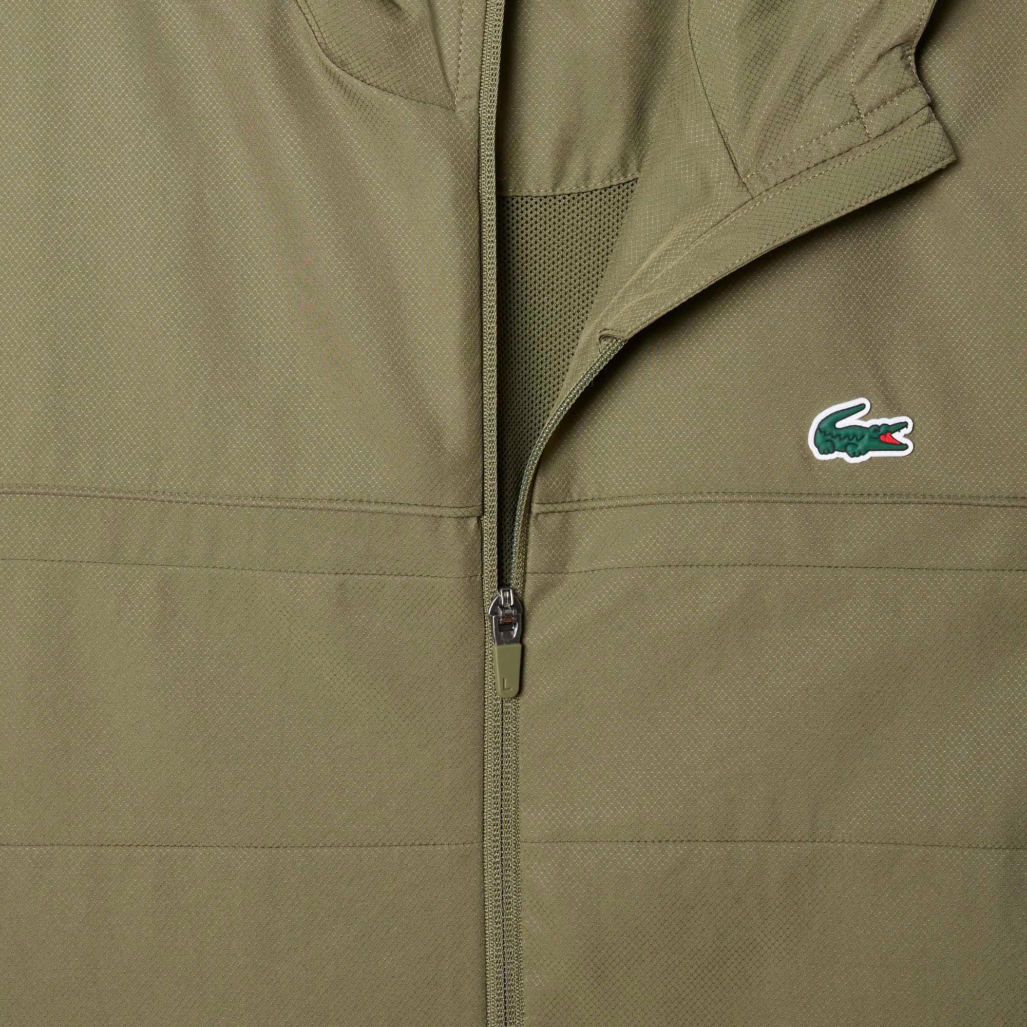 Men's Water-Repellent Sport Track Jacket - Khaki Green