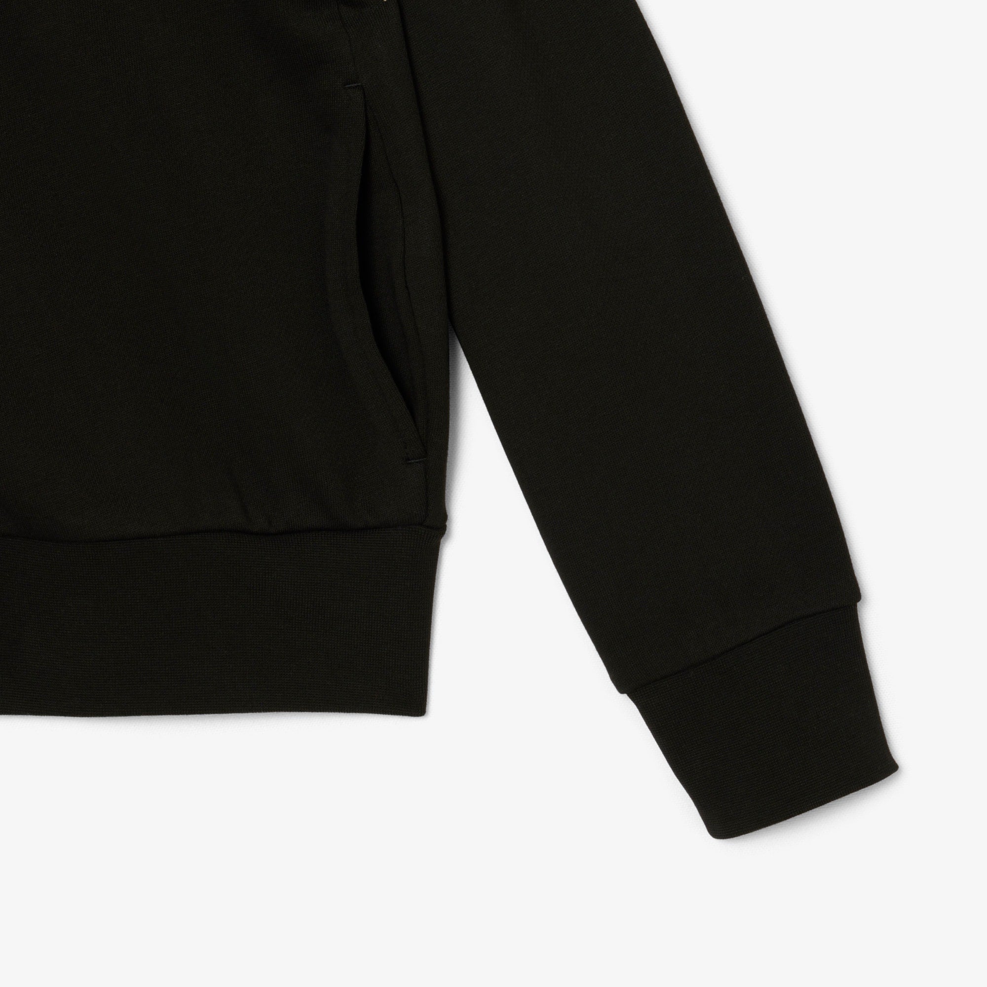 Relaxed Fit Zipped Badge Sweatshirt - Black