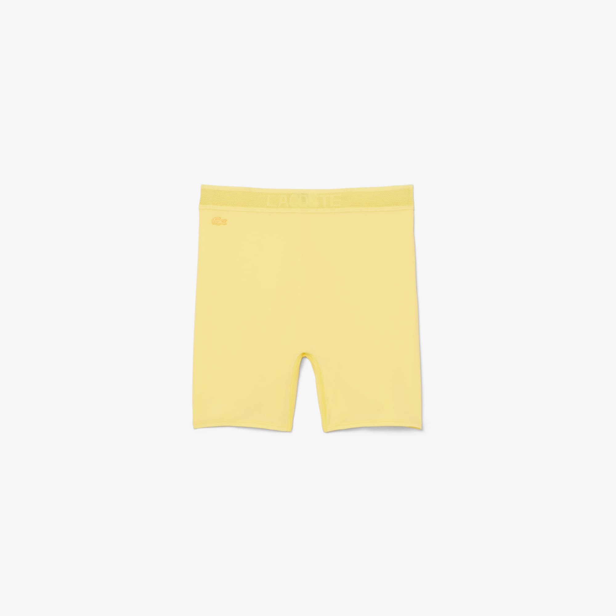High Waist Microfiber Cycle Shorts - Pastel yellow