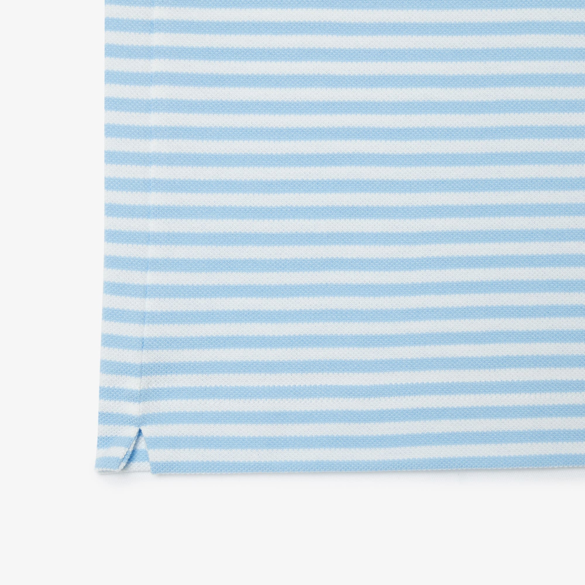 Men's Classic Fit Striped Petit Piqué Polo - White / Blue