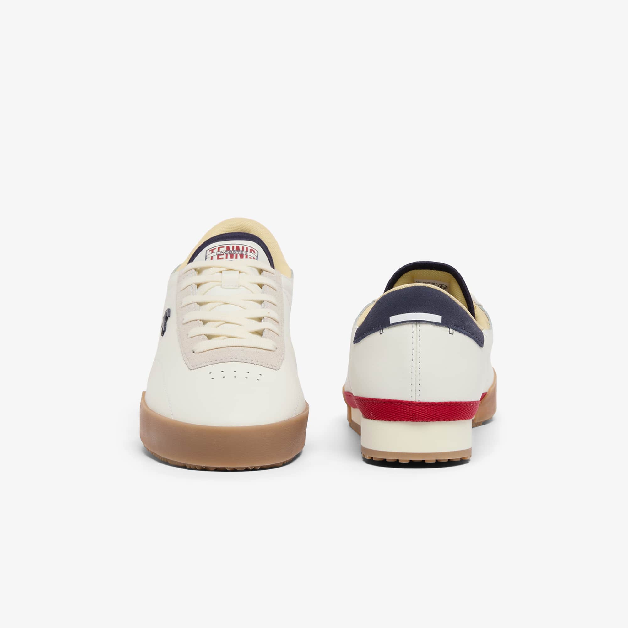 Men's Aura Leather Sneakers - WHT/NVY/RED