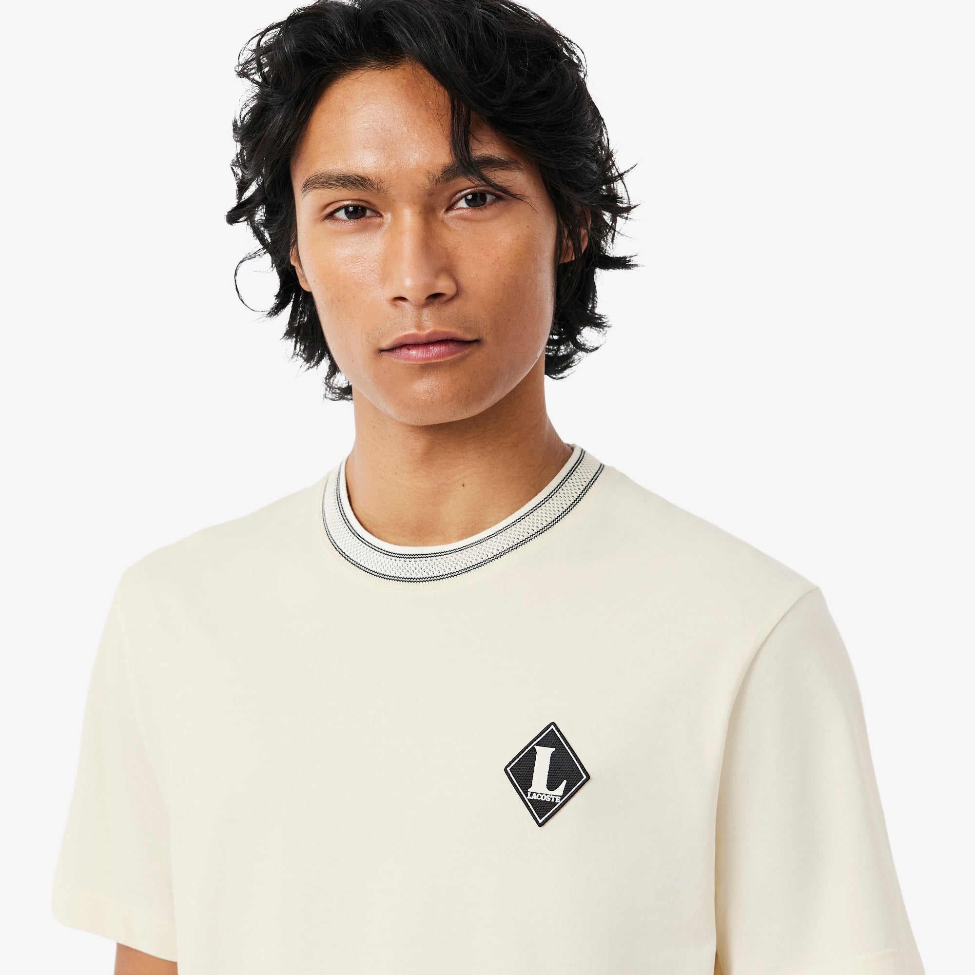 Made In France Badge Accent T-Shirt - Cream