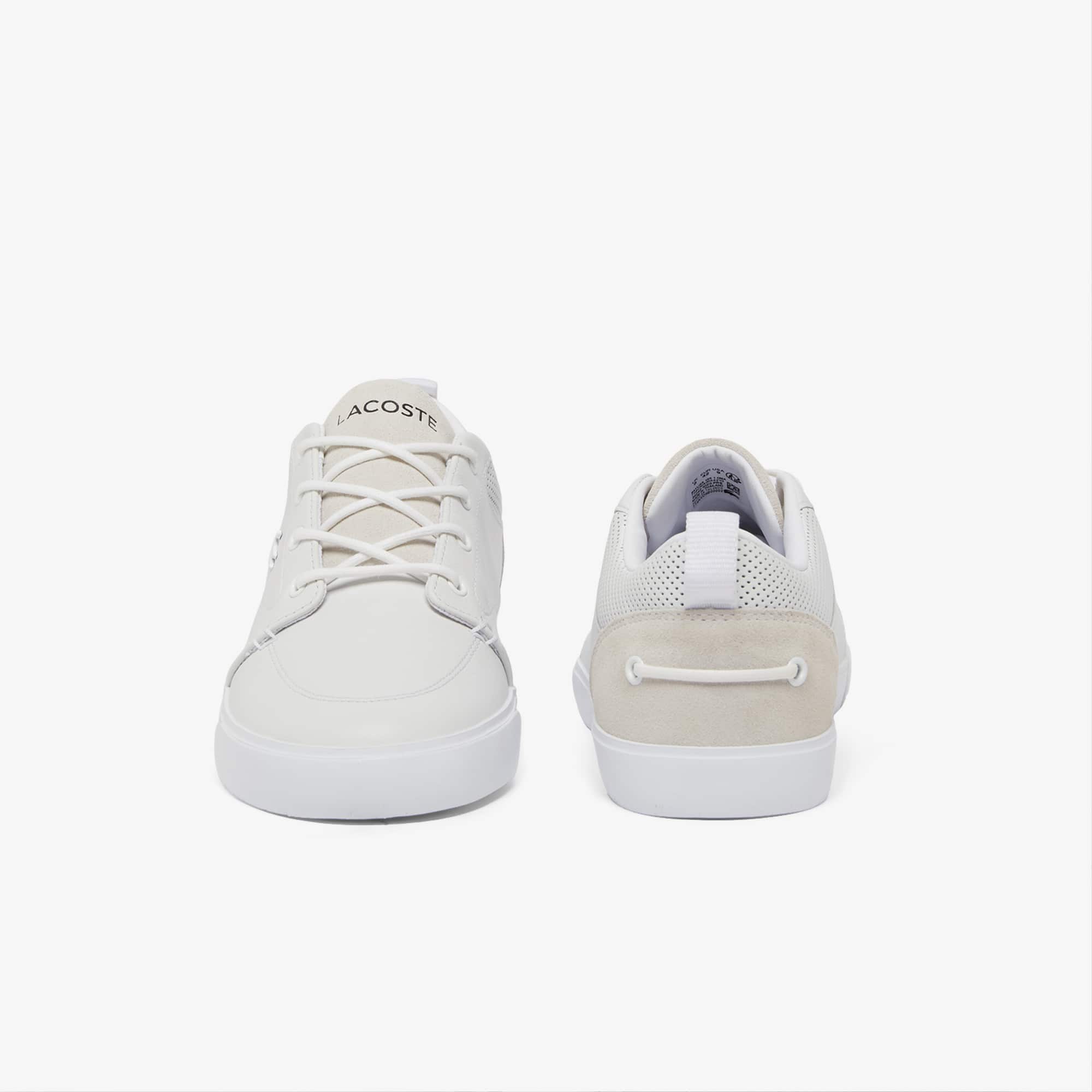 Men's Bayliss Leather Sneakers - WHITE/WHITE