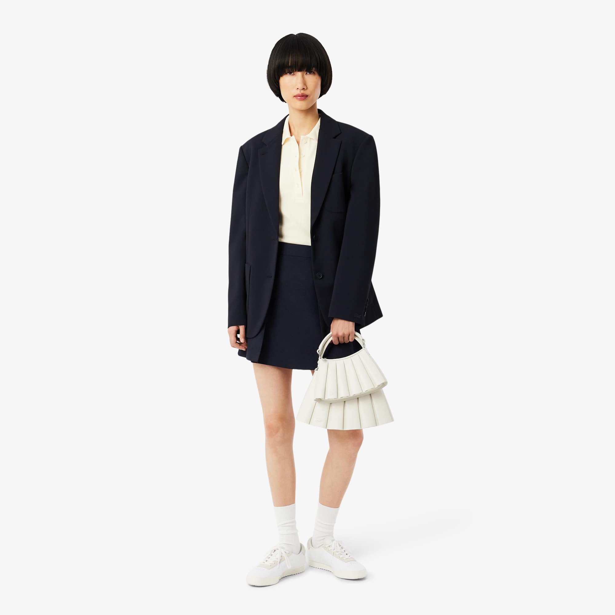 Short Fluid Pleated Skirt - Abysm blue