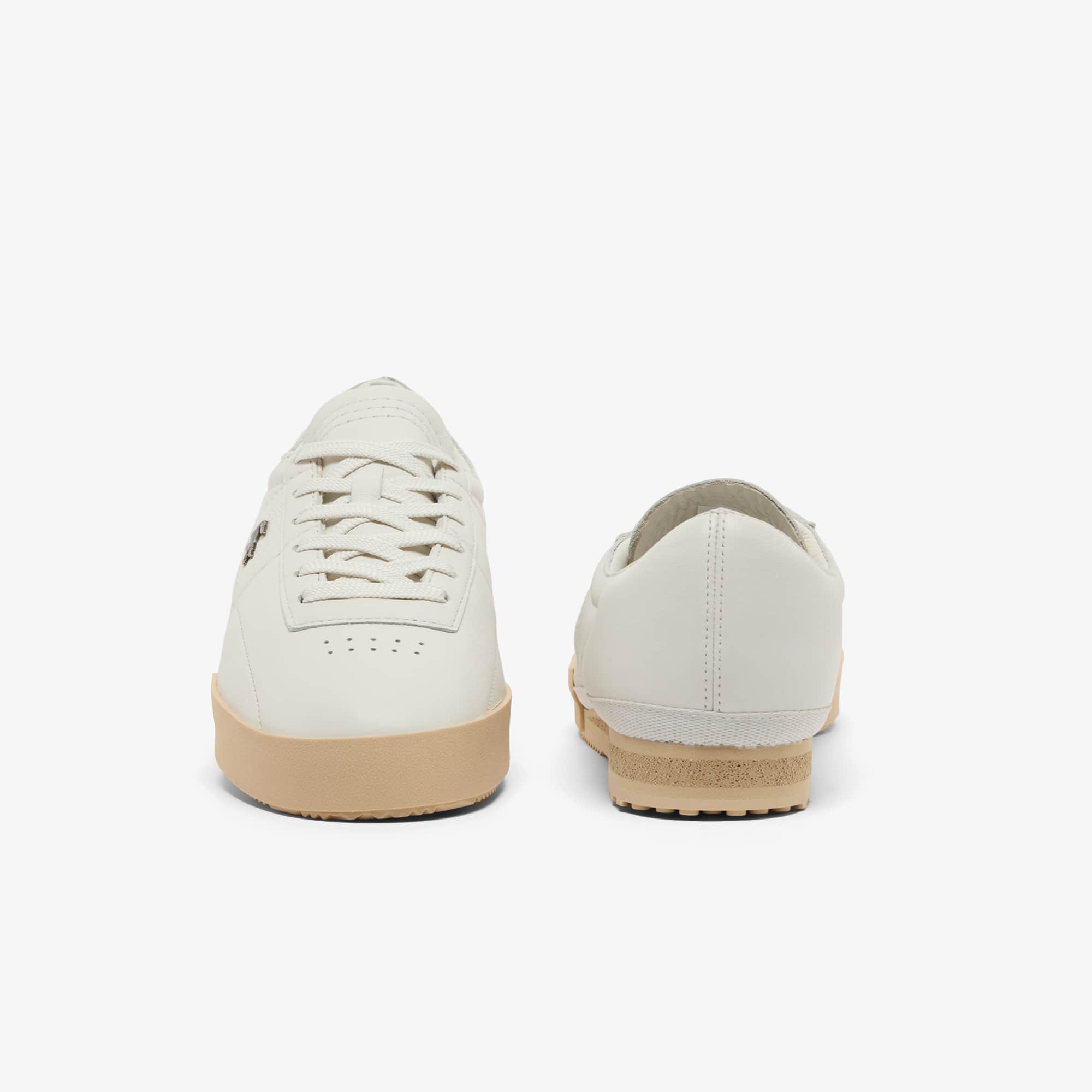 Men's Aura Leather Sneakers - OFF WHT/LT BRW