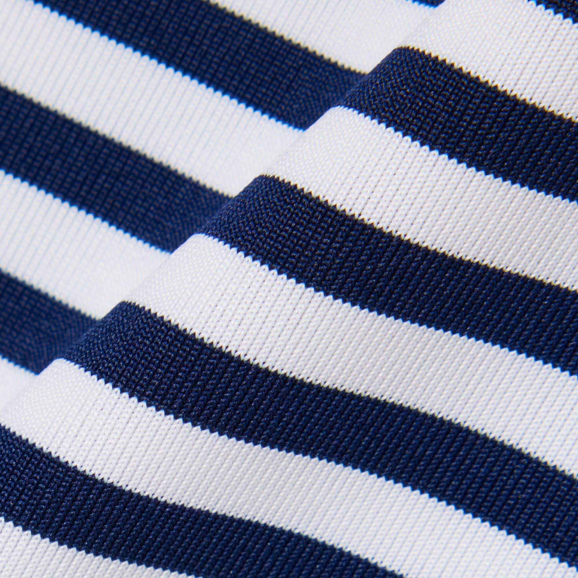 Regular Fit Ultra Dry Striped Golf Polo - Navy Blue / White