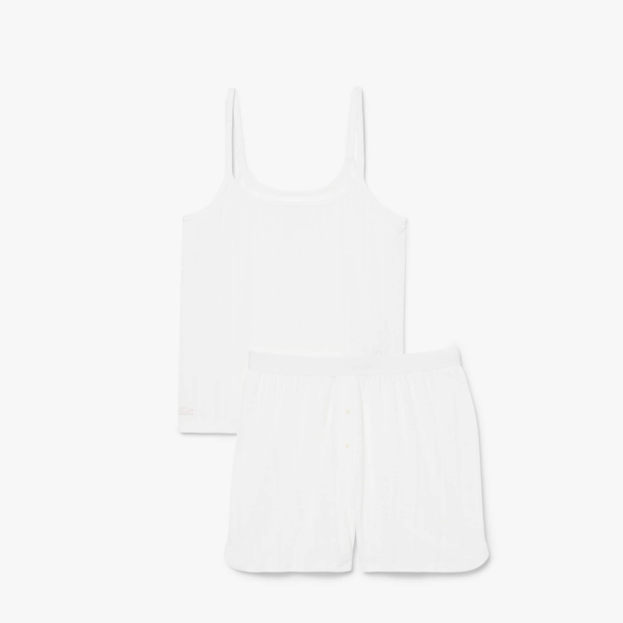 Pointelle Pajama Set - White