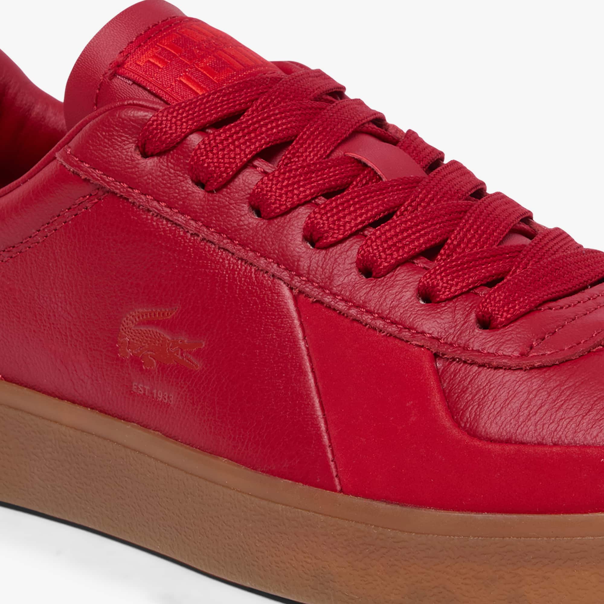 Women's Baseshot Pro Leather Sneakers - RED/GUM