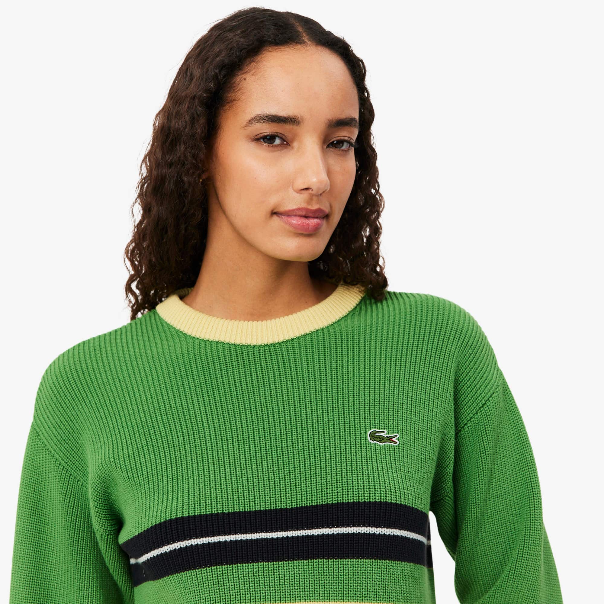 Made In France Cotton and Wool Blend - Vert / Jaune / Noir / Blanc