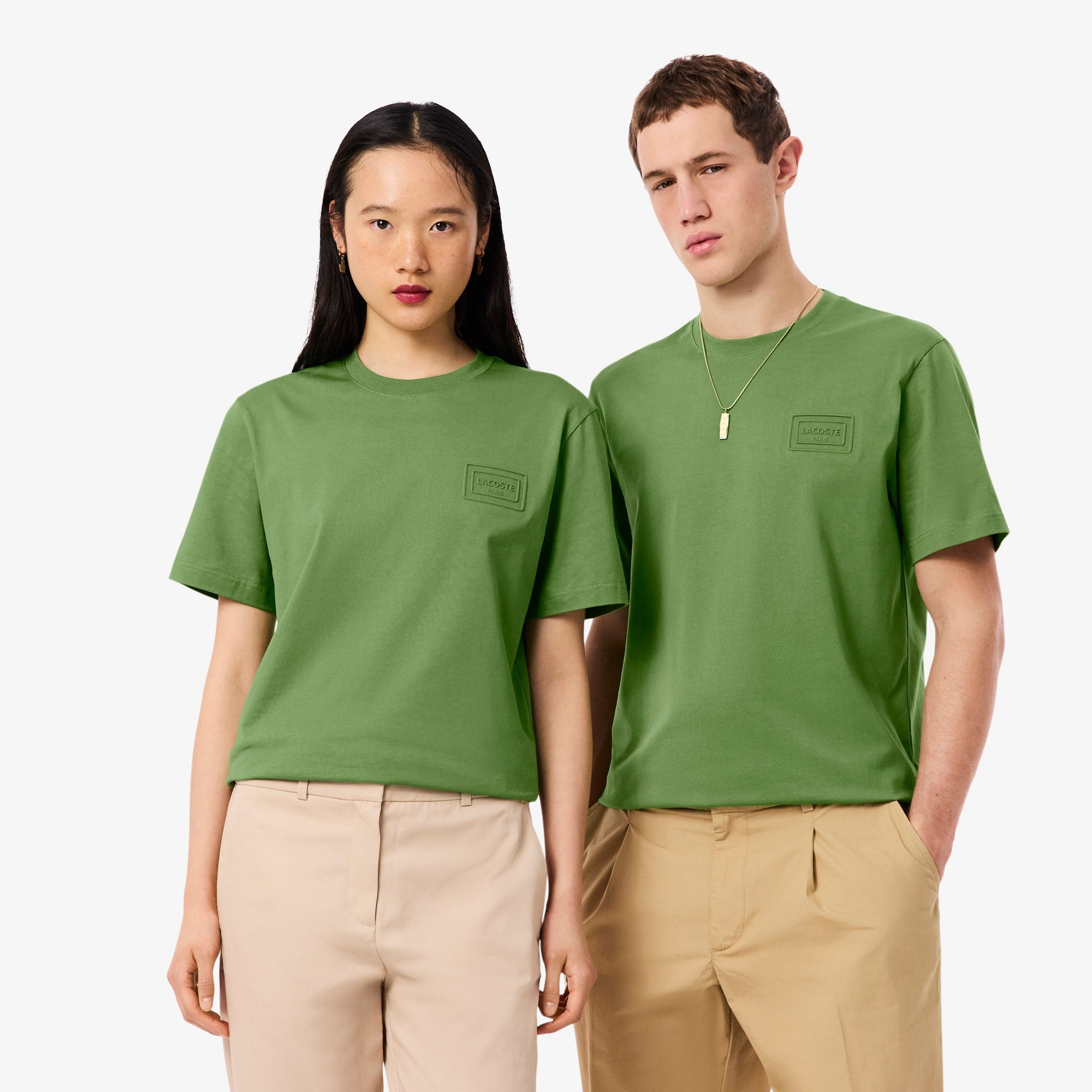 Embossed Branding Jersey T-Shirt - Green