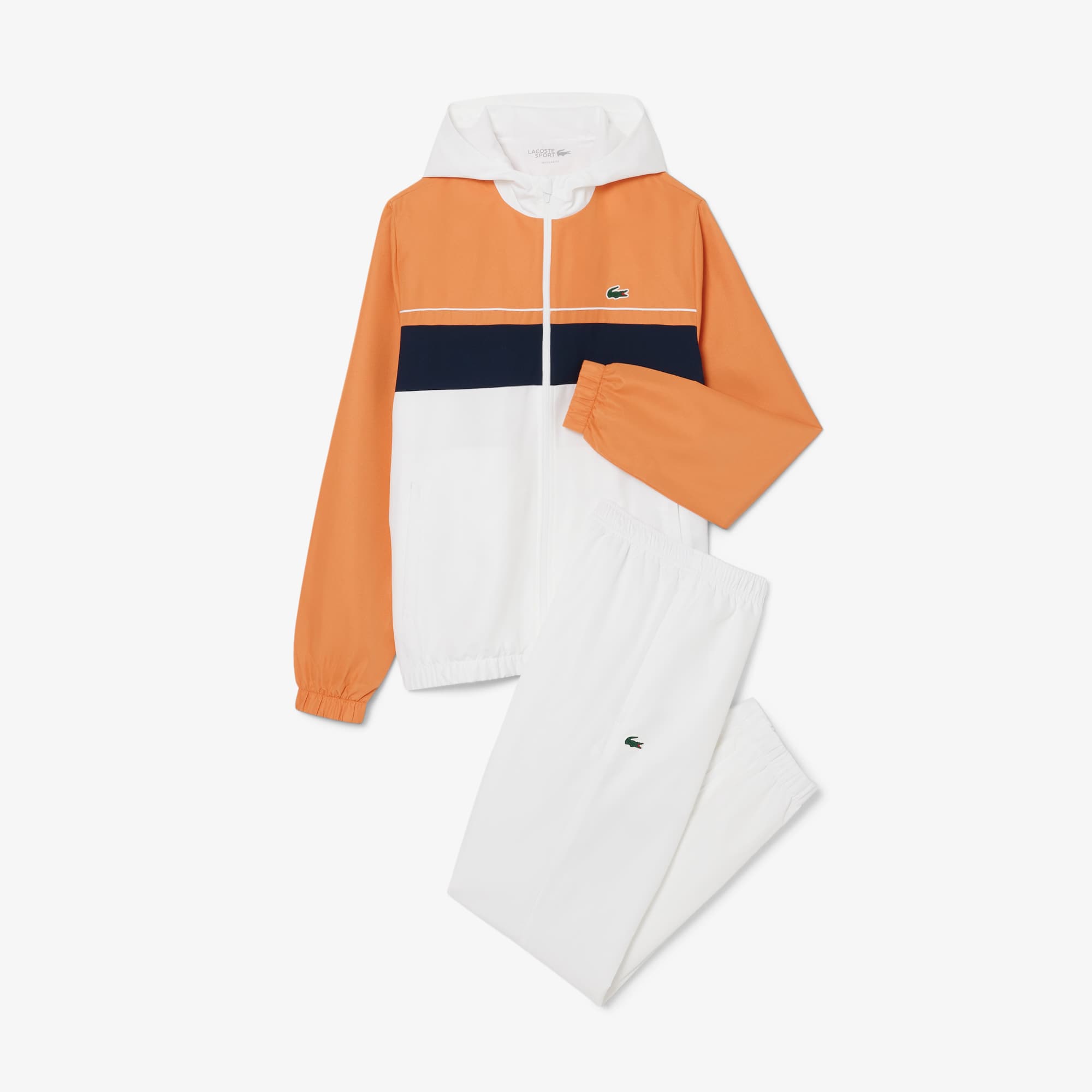 Men's Sport Sweatsuit - Blanc / Orange / Bleu Marine