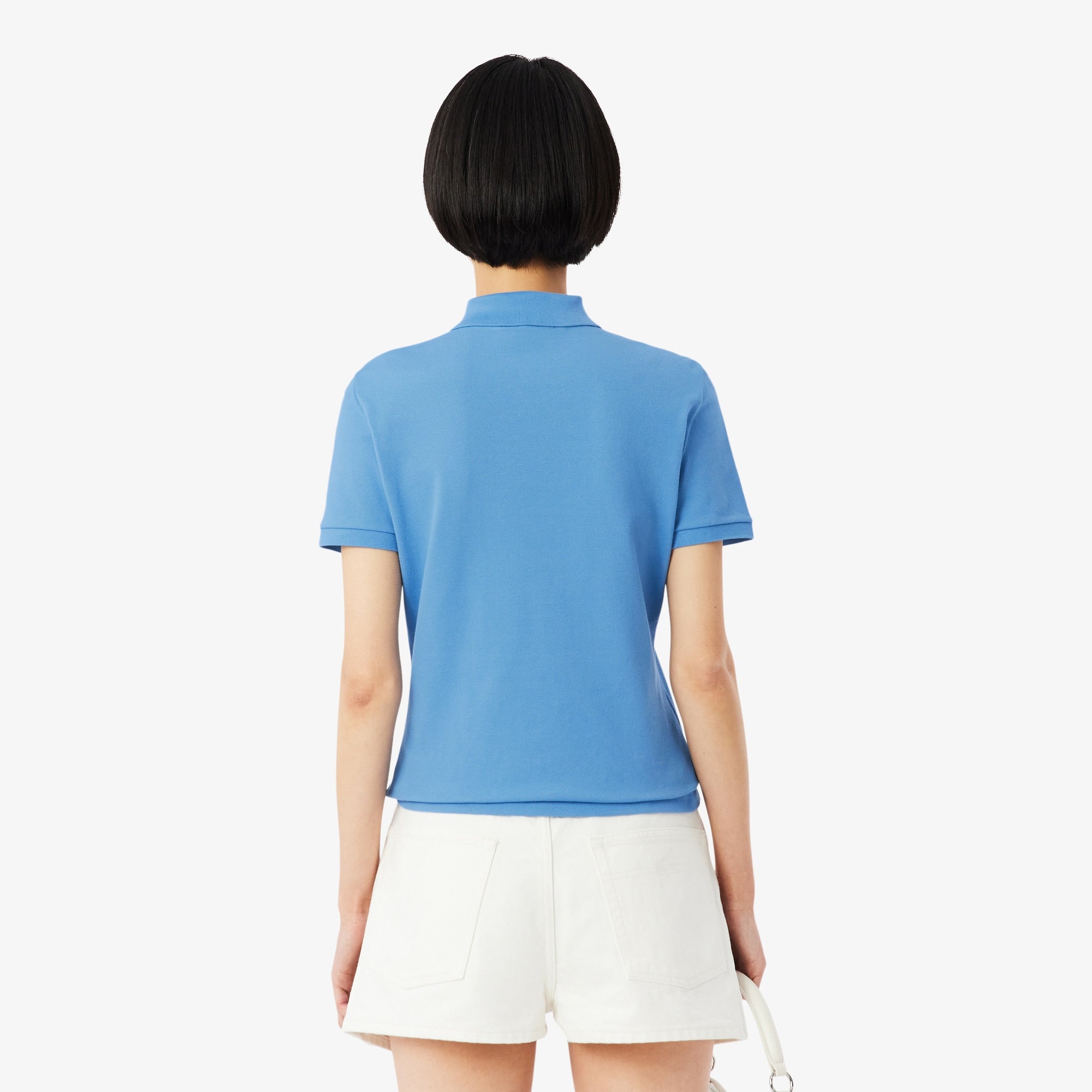 Women's L.12.D Slim Fit Stretch Mini Piqué Polo - Blue