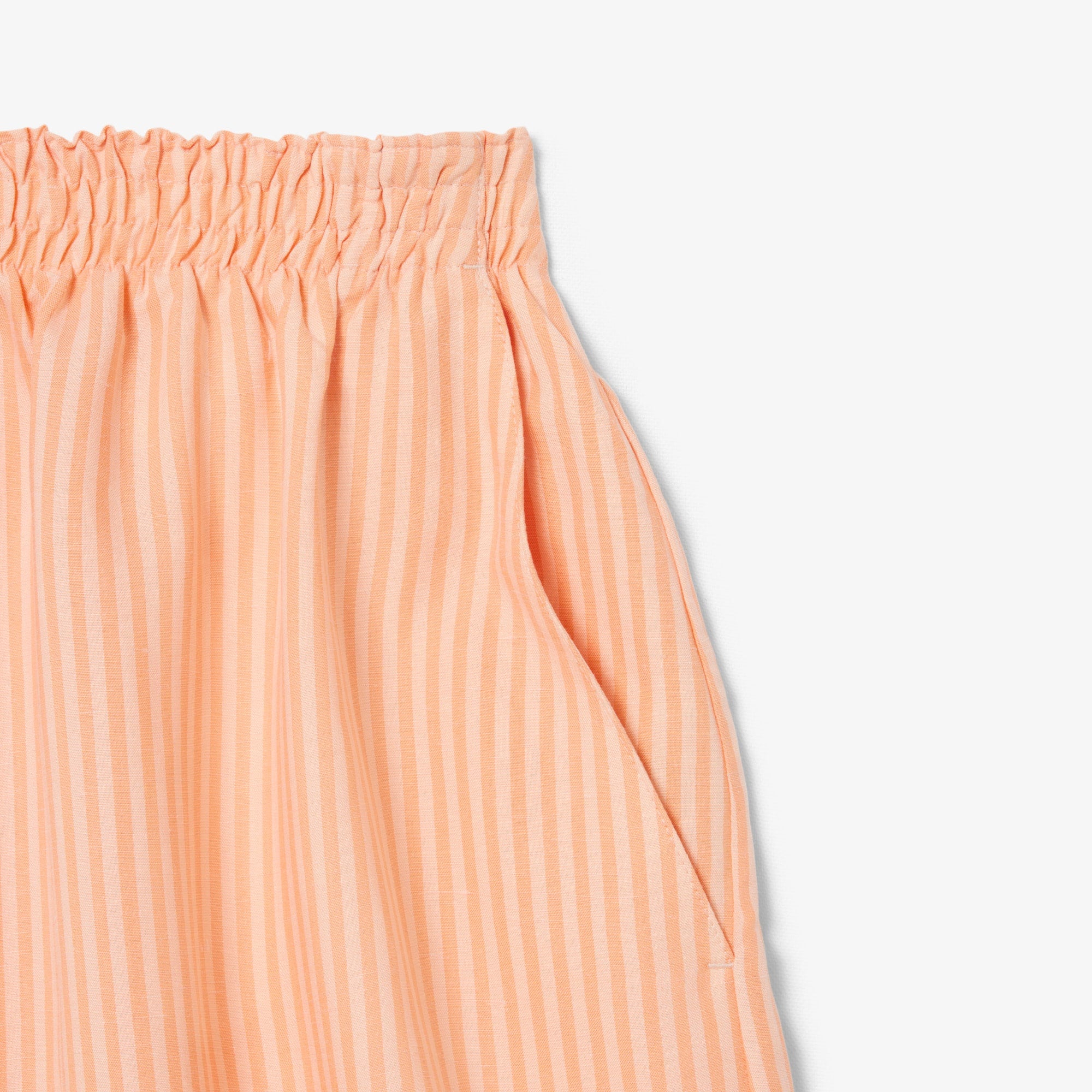 Oversized Linen Blend Shorts - Rose / Orange