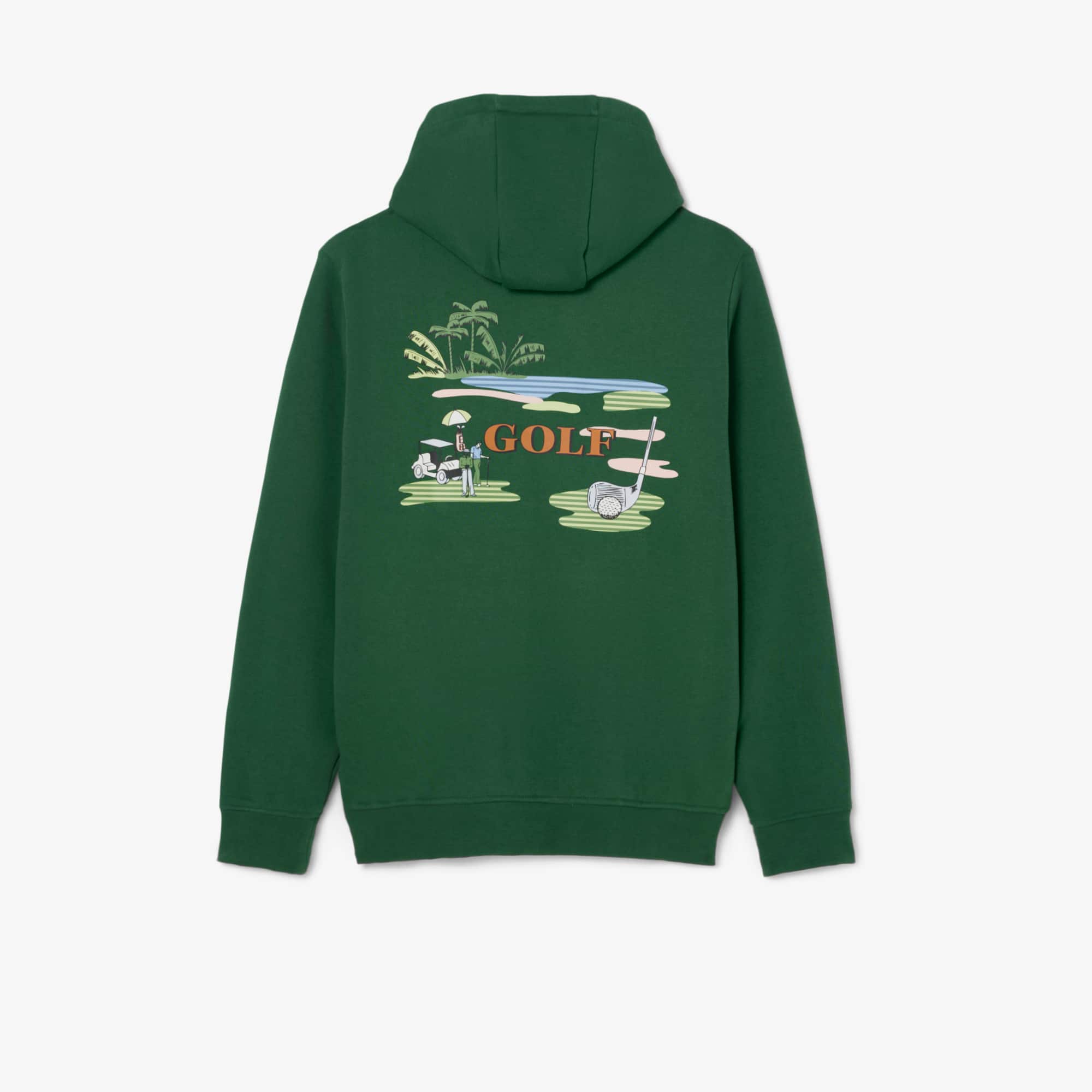 Golf Print Hoodie - Vert