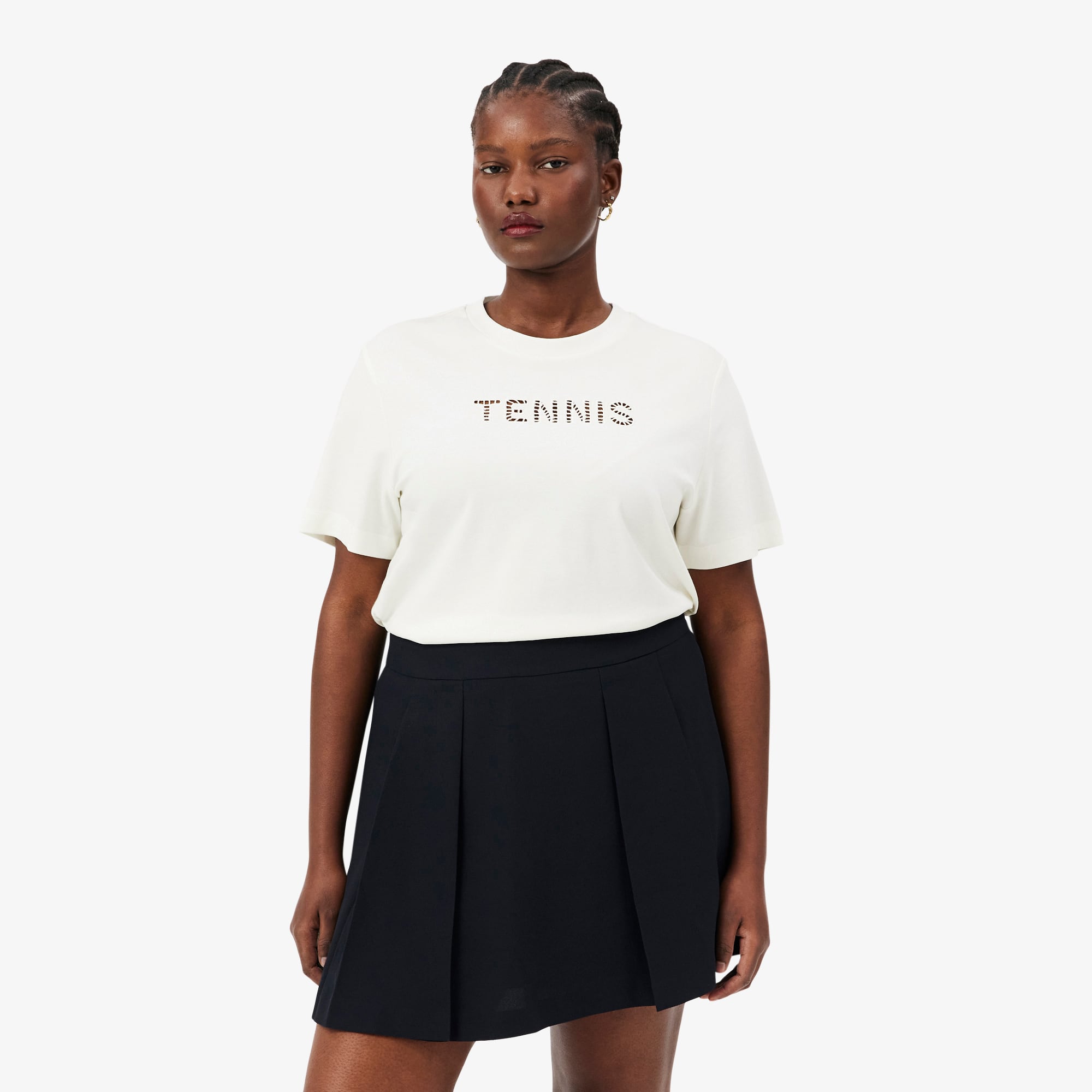 Tennis Embroidery T-Shirt - White