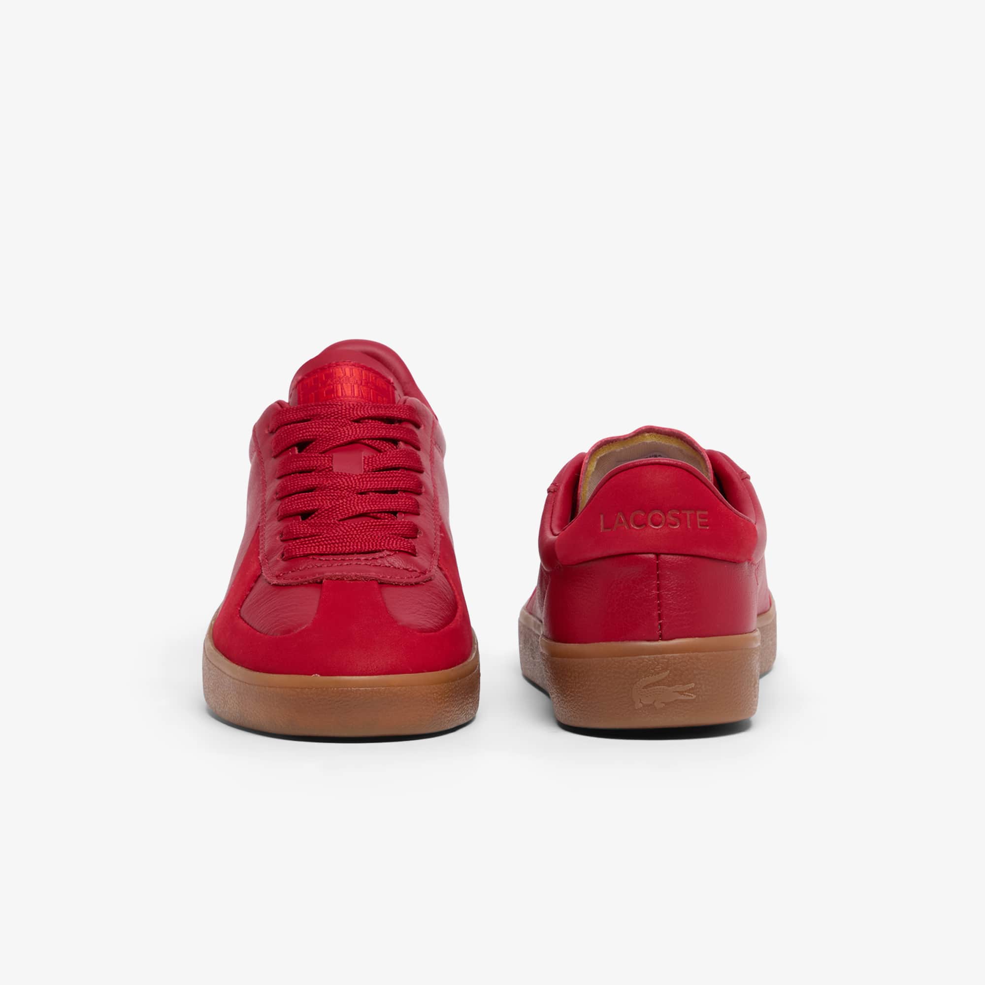 Women's Baseshot Pro Leather Sneakers - RED/GUM