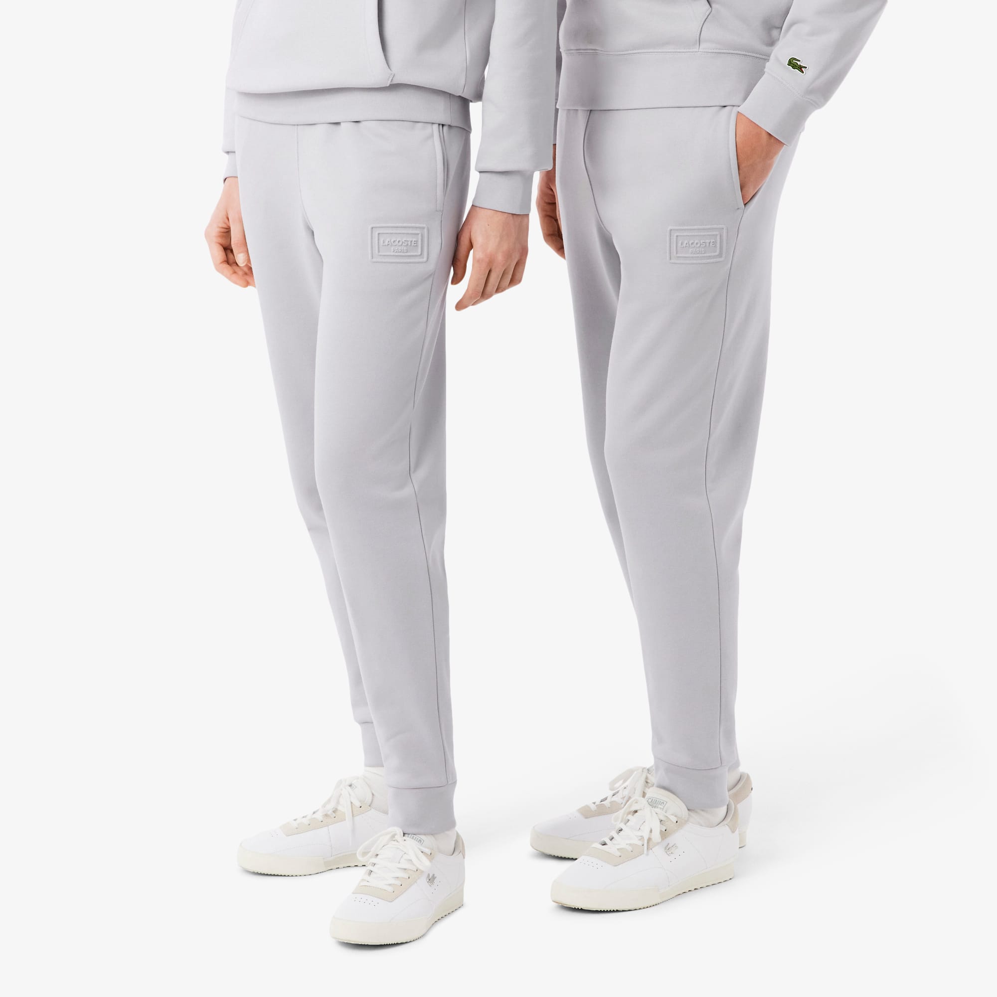 Embossed Branding Sweatpants - Light Grey