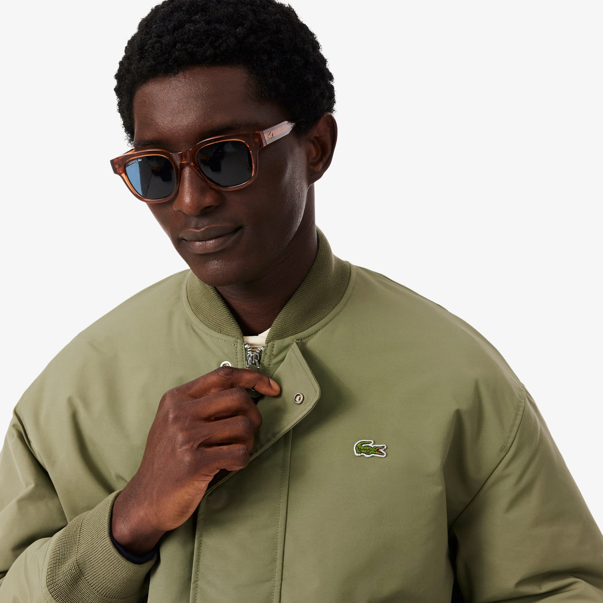 Water-Repellent Bomber - Khaki Green